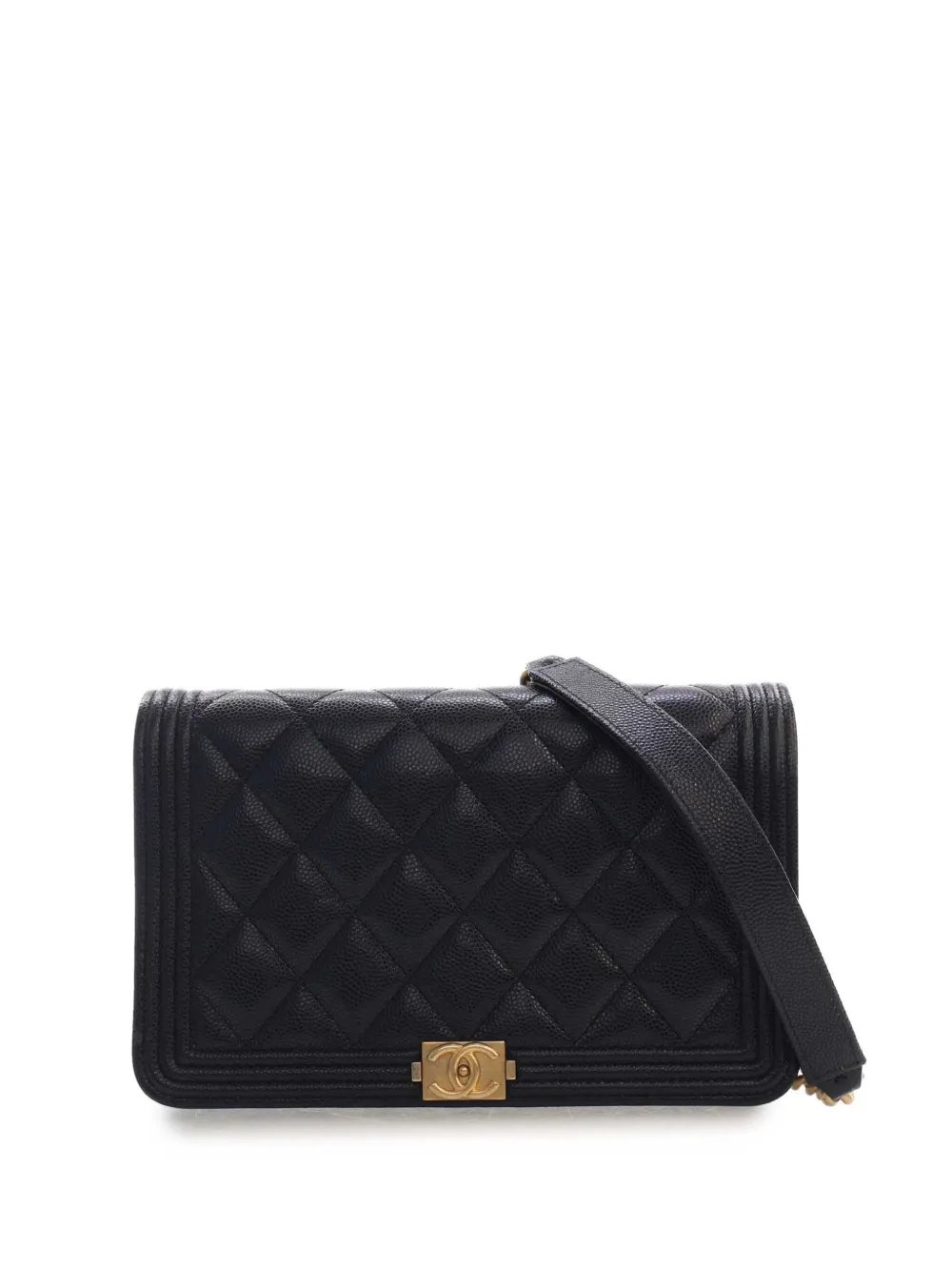 2020 Quilted Caviar Boy Wallet on Chain crossbody bag