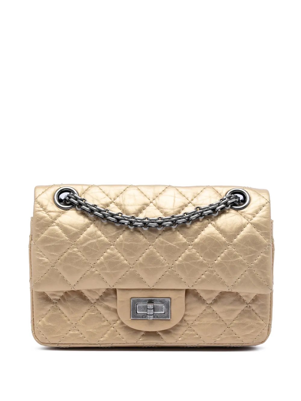 2008-2009 Quilted Aged Calfskin Reissue 2.55 Double Flap 224 shoulder bag