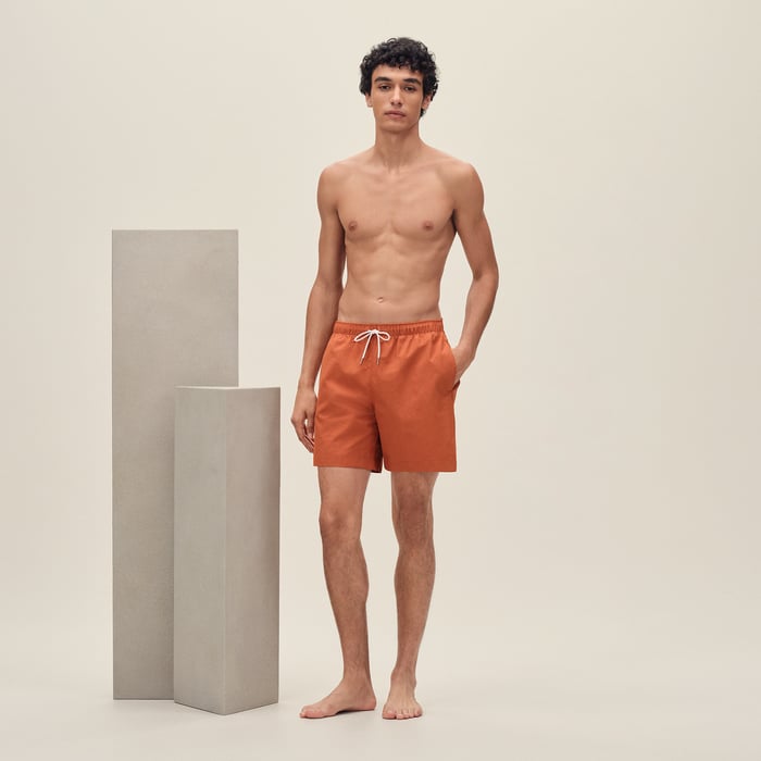 Orange Brûlé "H Fantome" Swim Trunks