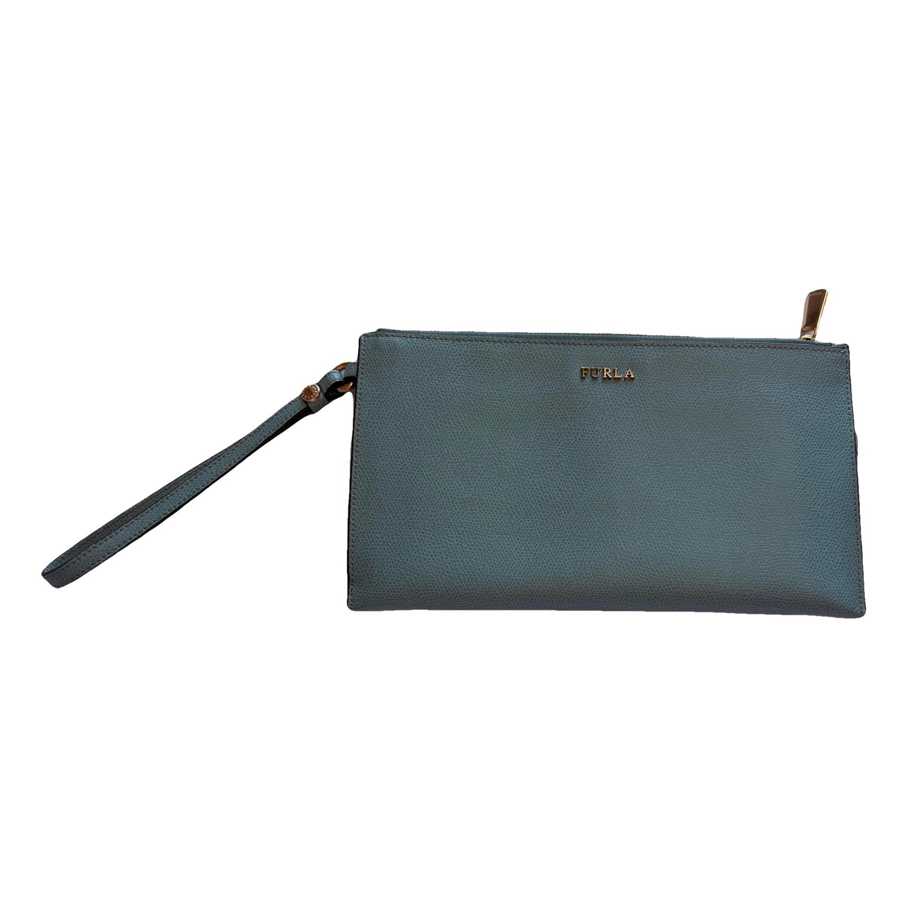 Leather clutch bag