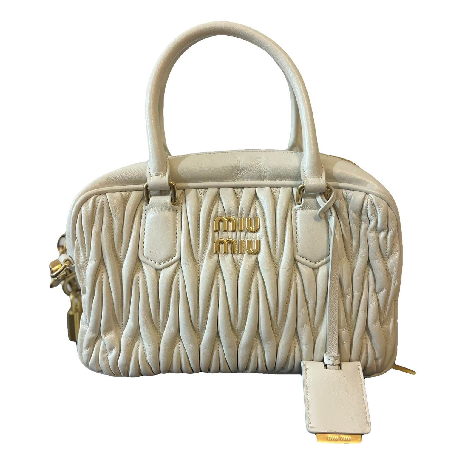 Matelassé leather clutch bag