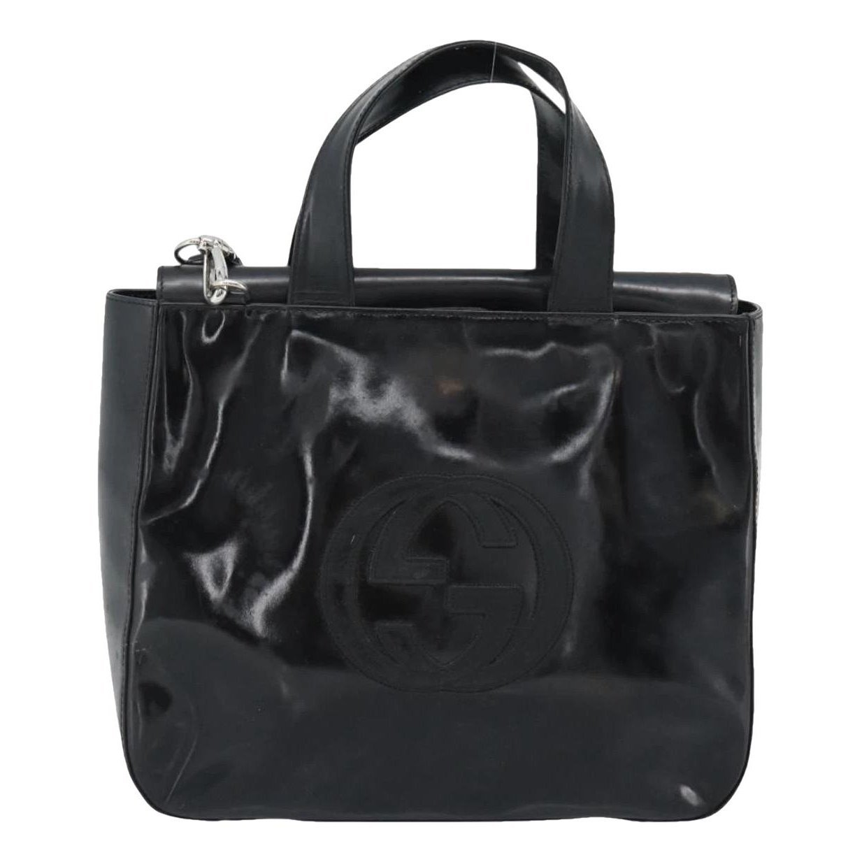 Patent leather handbag