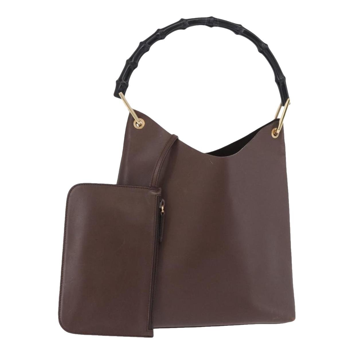 Bamboo leather handbag