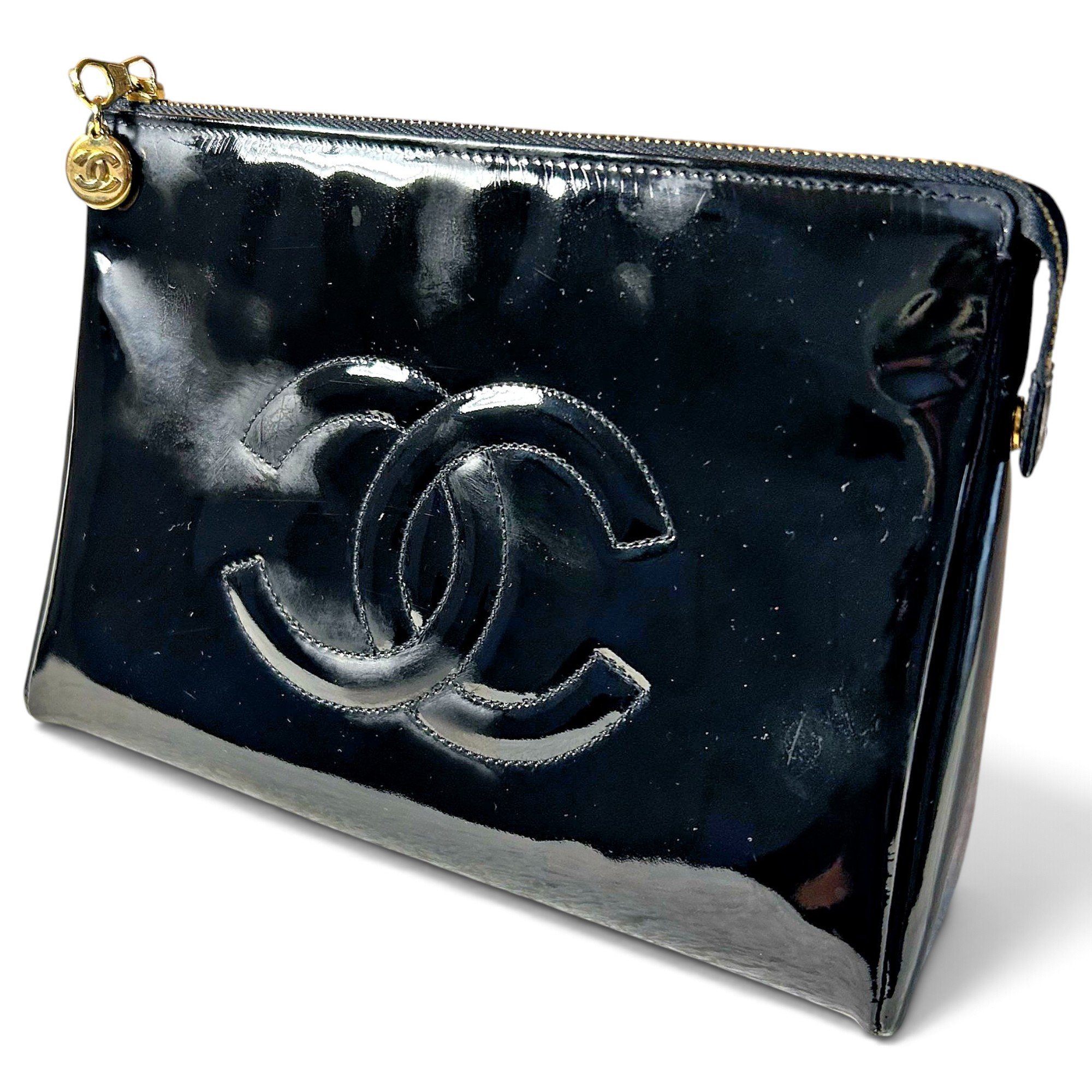 Timeless/Classique patent leather clutch bag