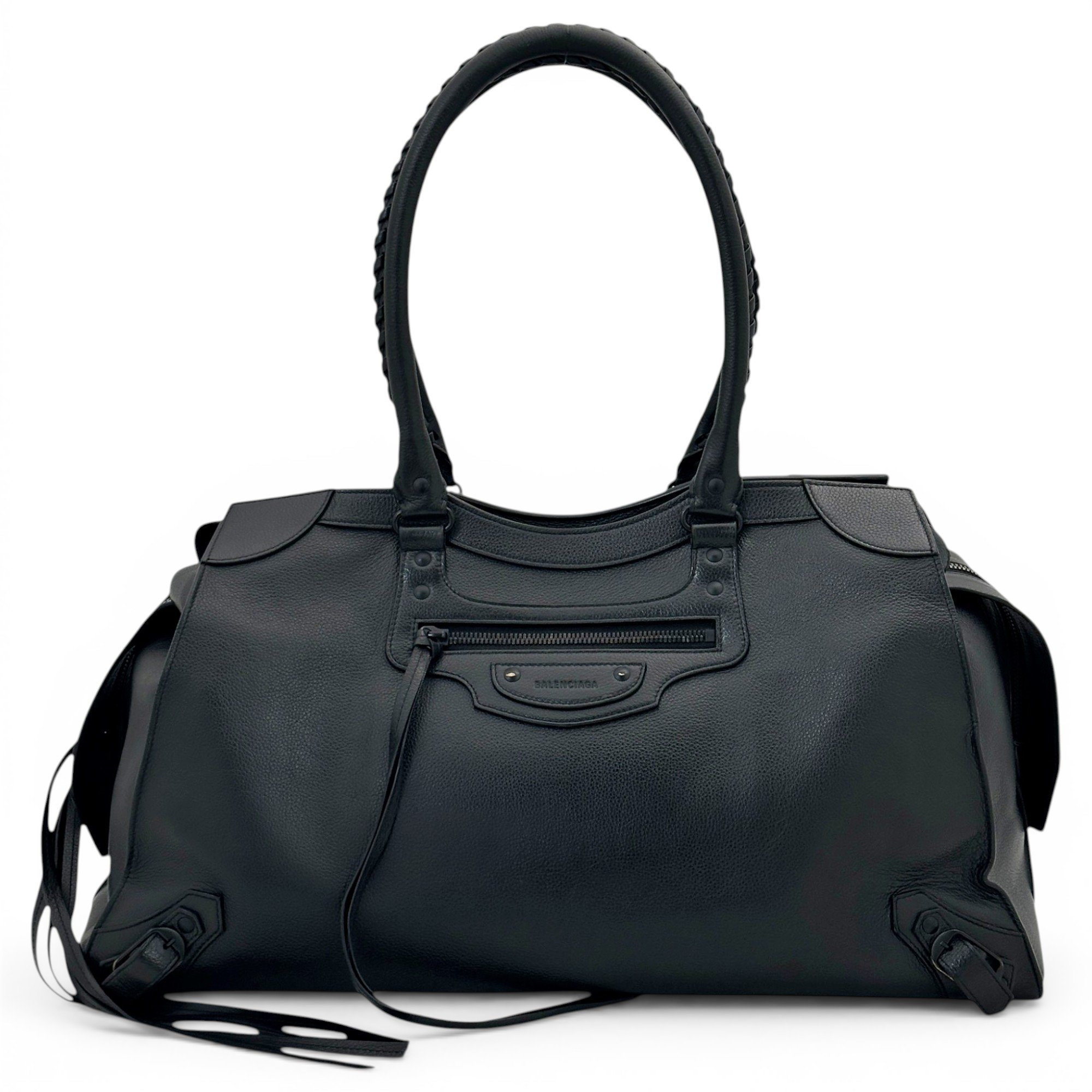 City leather tote