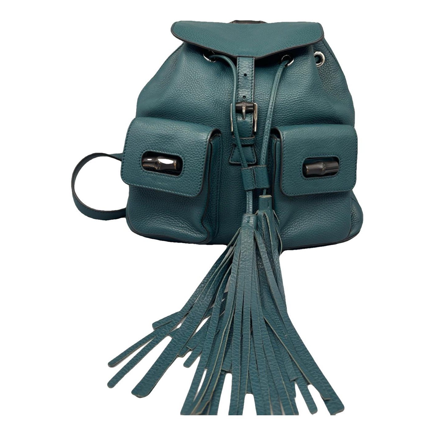 Vintage Bamboo leather backpack
