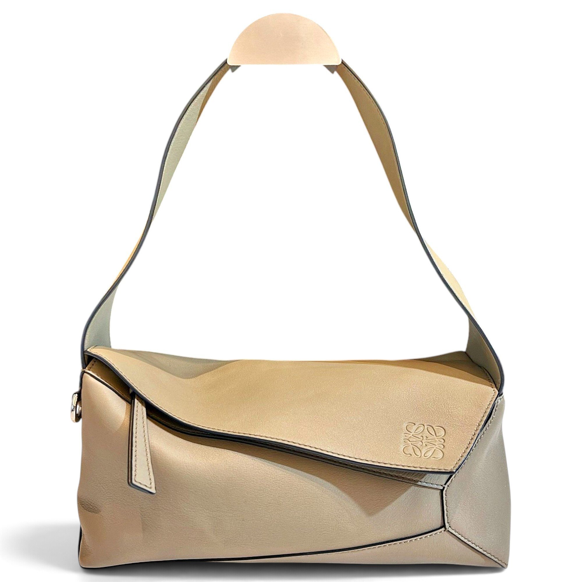 Puzzle leather handbag