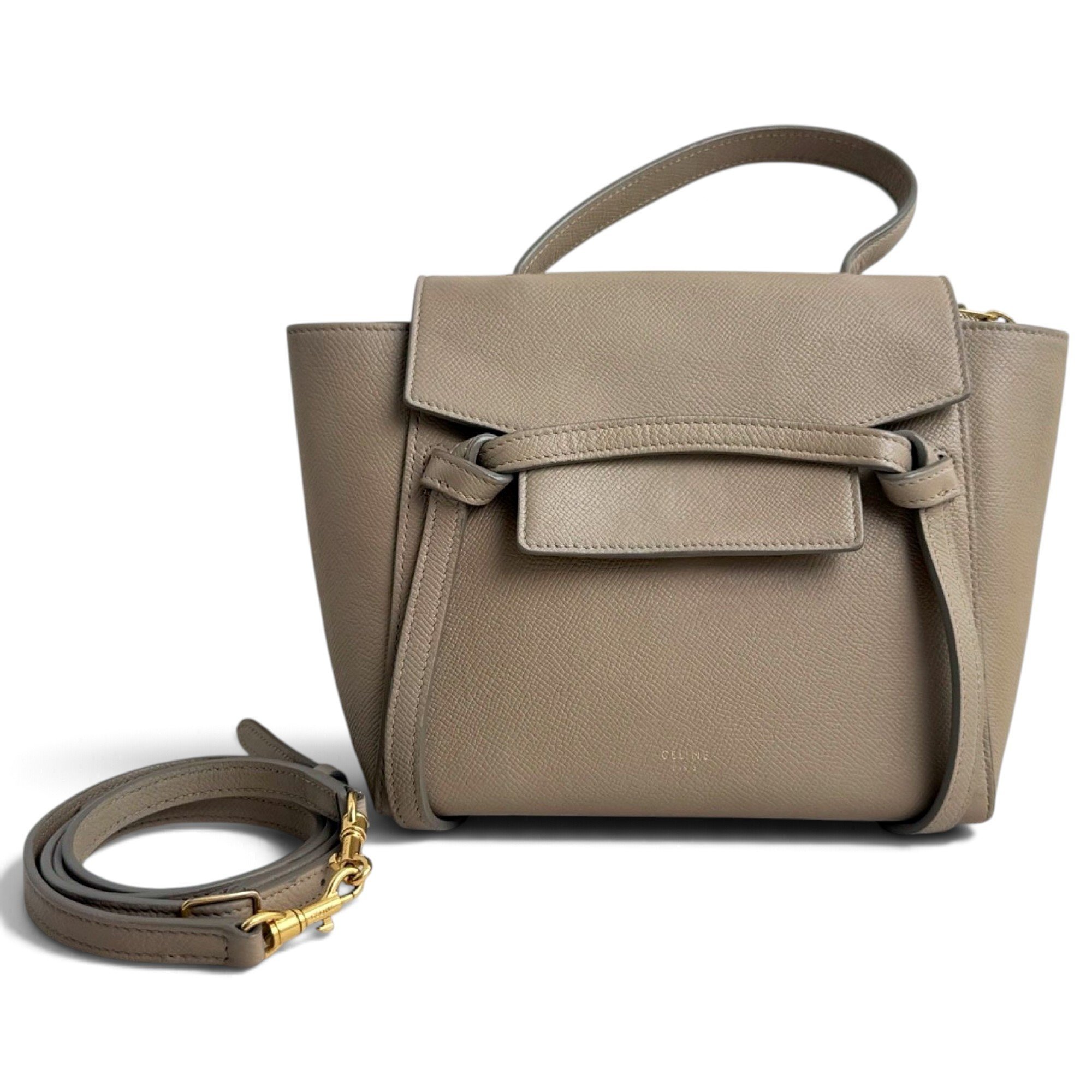 Belt leather handbag