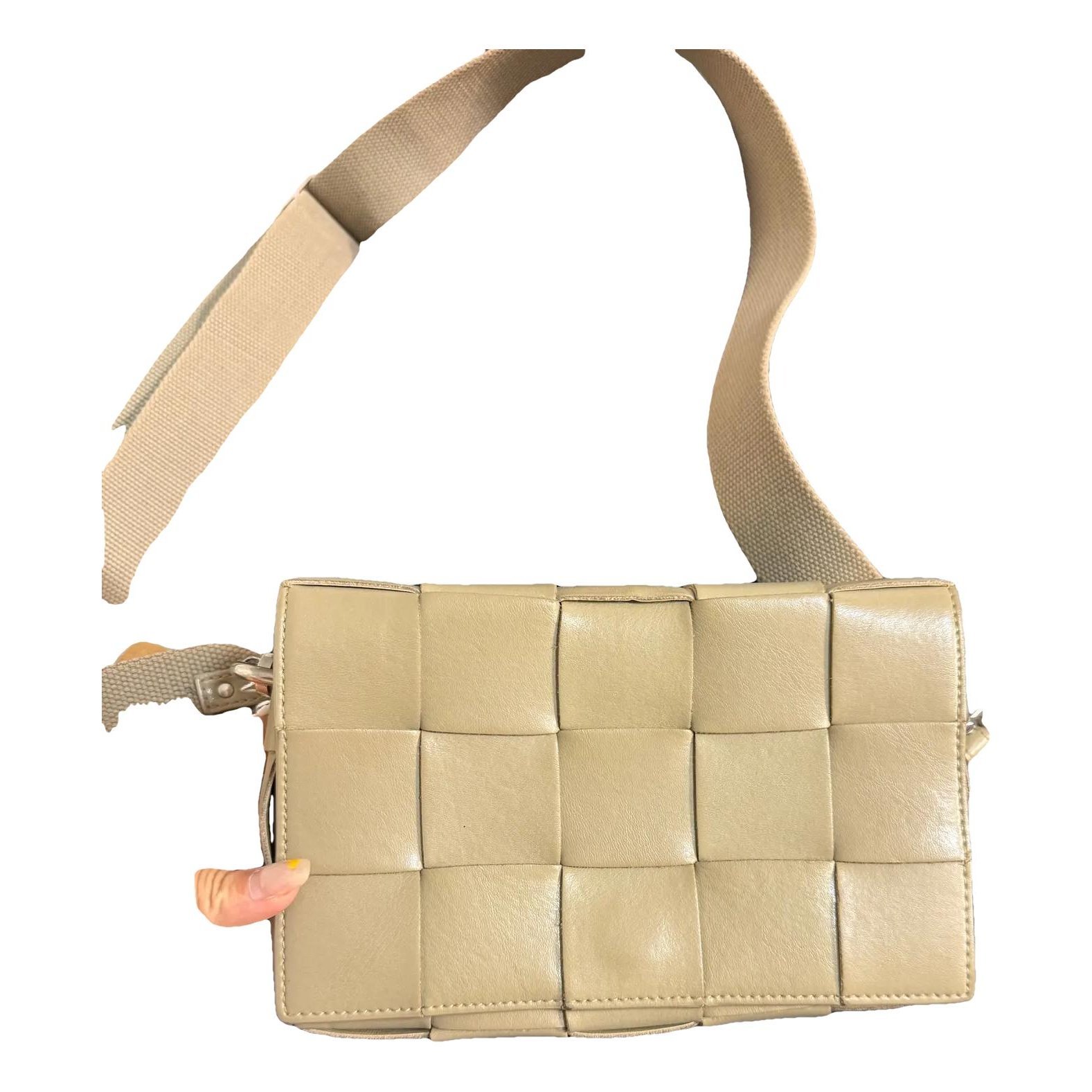 Cassette leather handbag