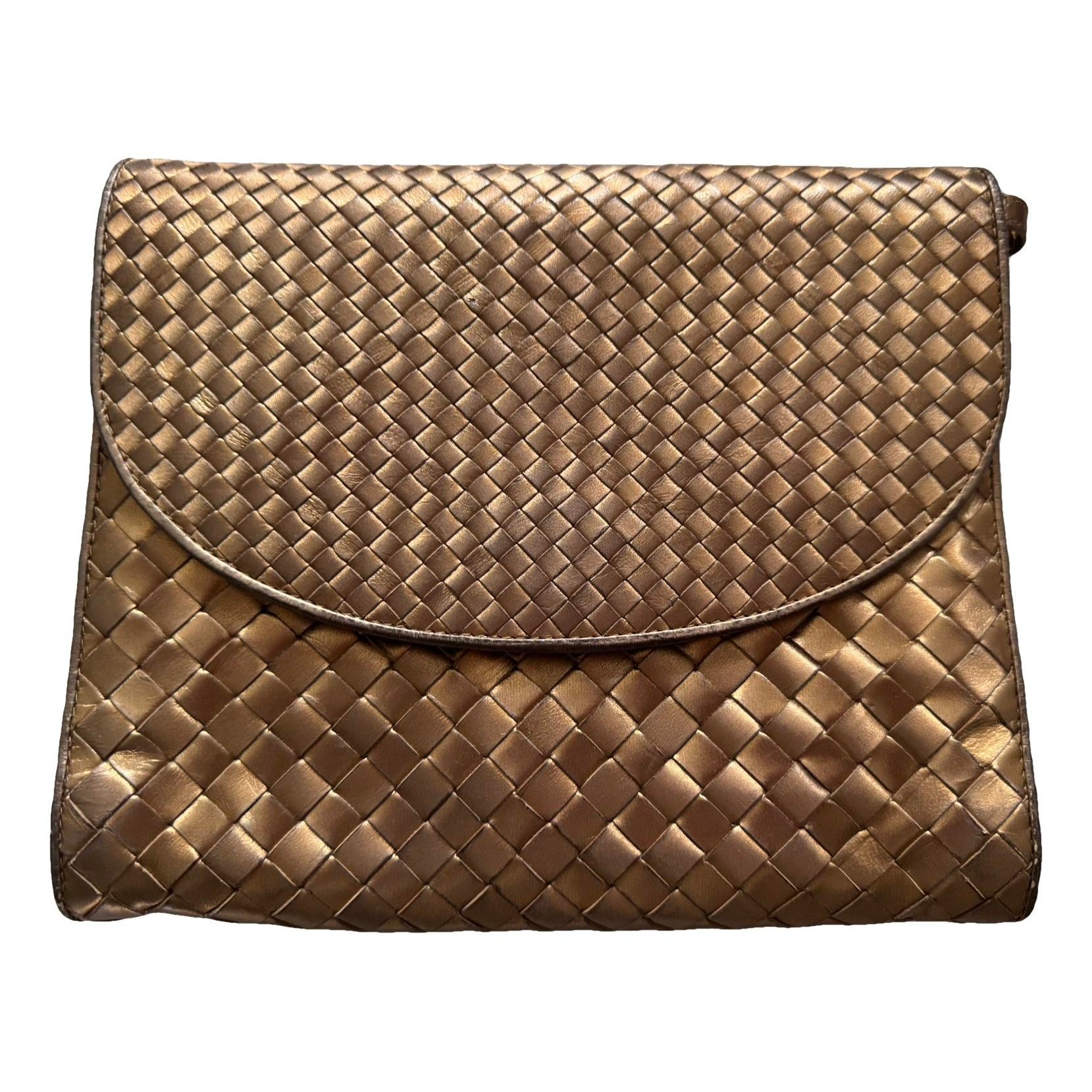 Leather clutch bag