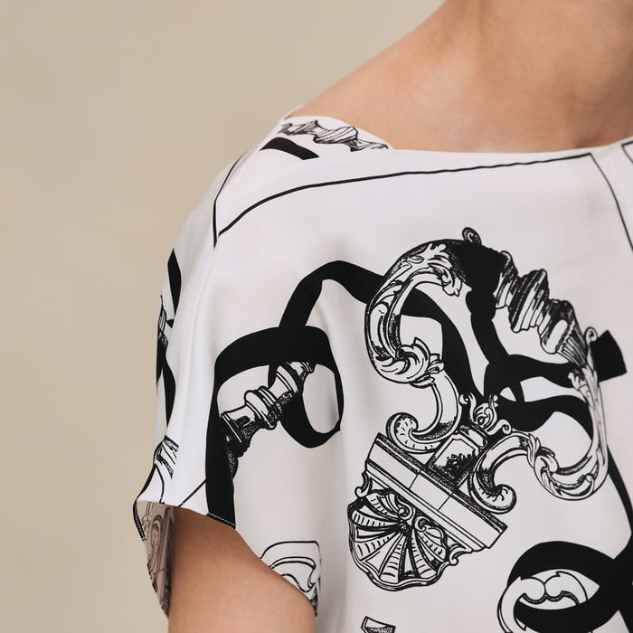 Blanc Nacre "Ferronnerie Remix" Tunic