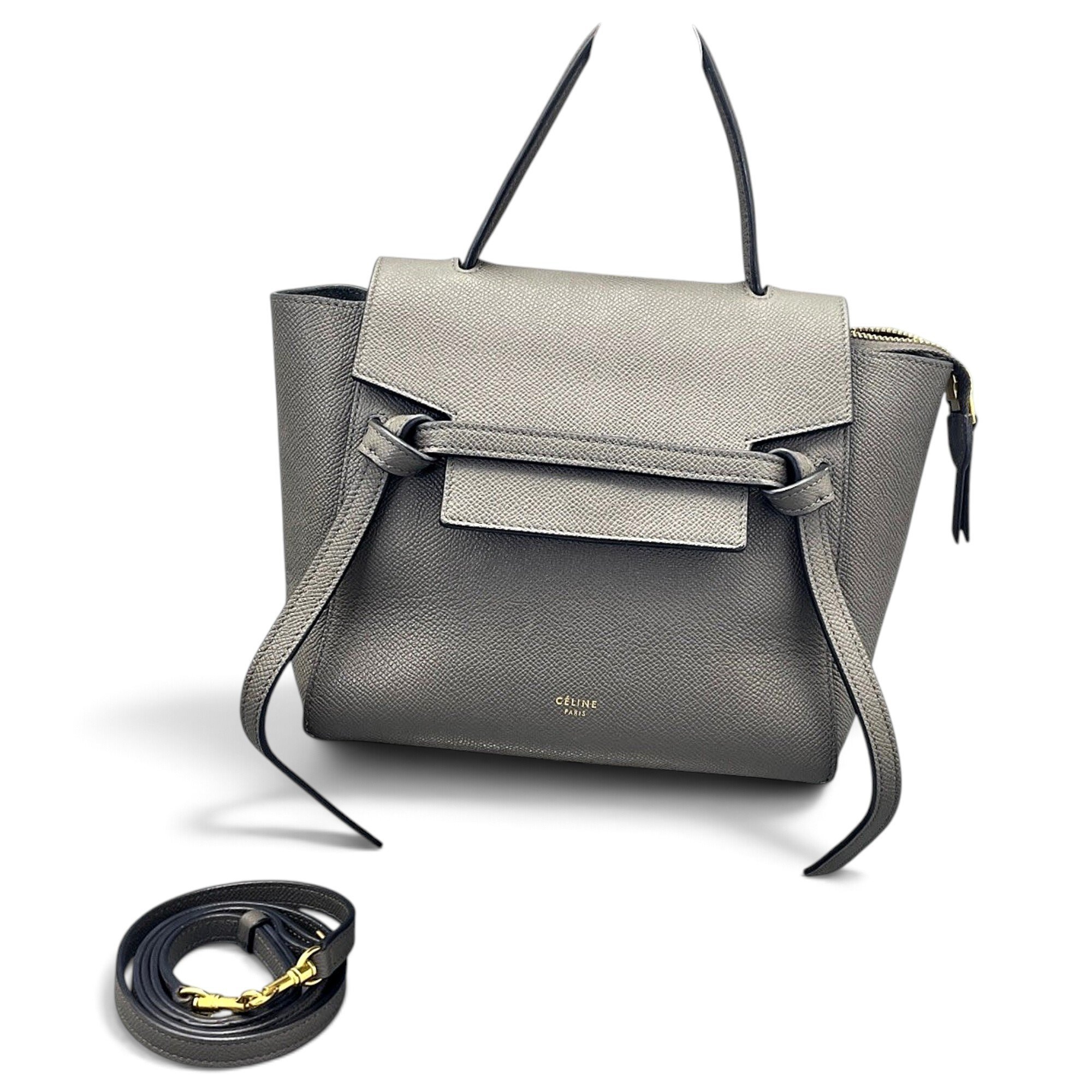 Belt leather handbag