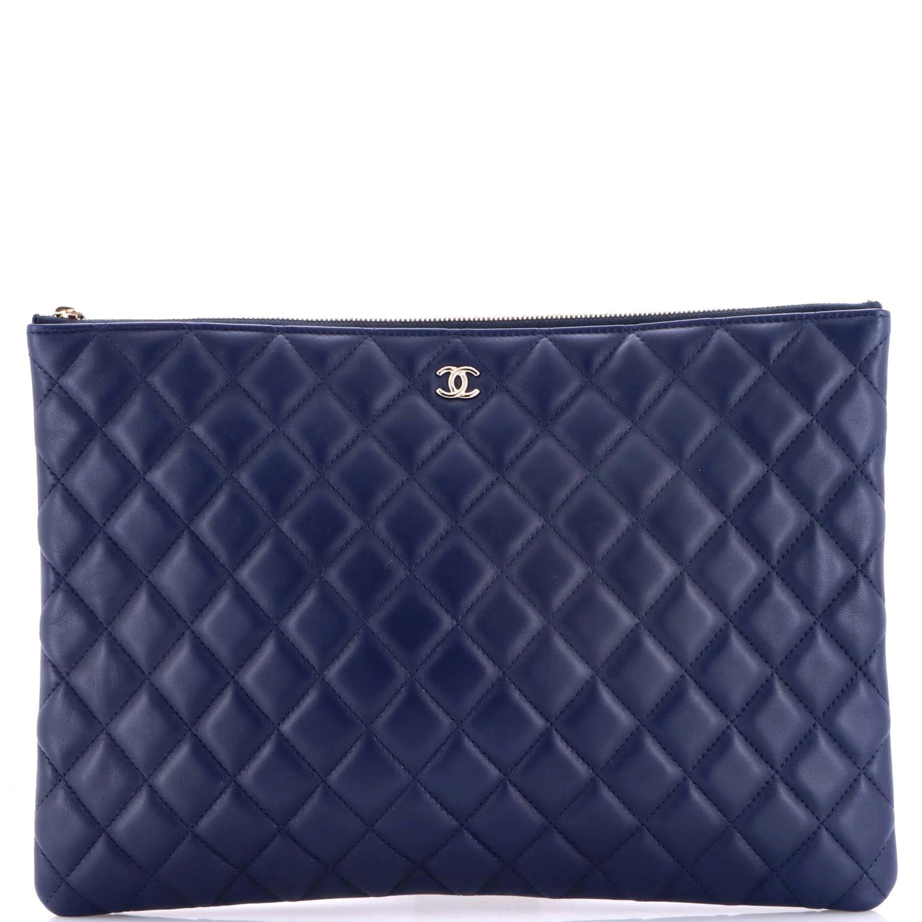 Leather clutch bag