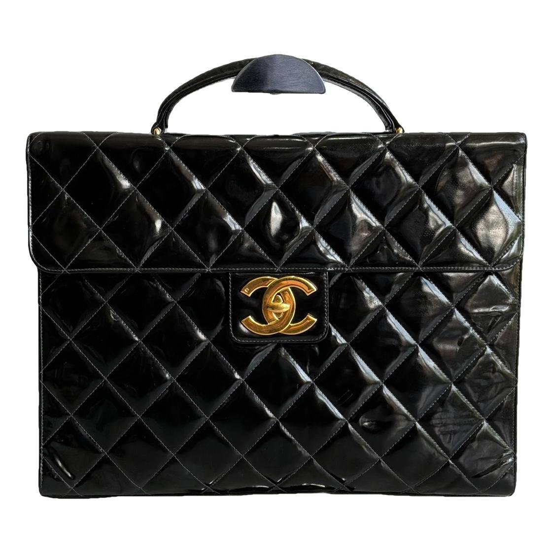 Patent leather handbag