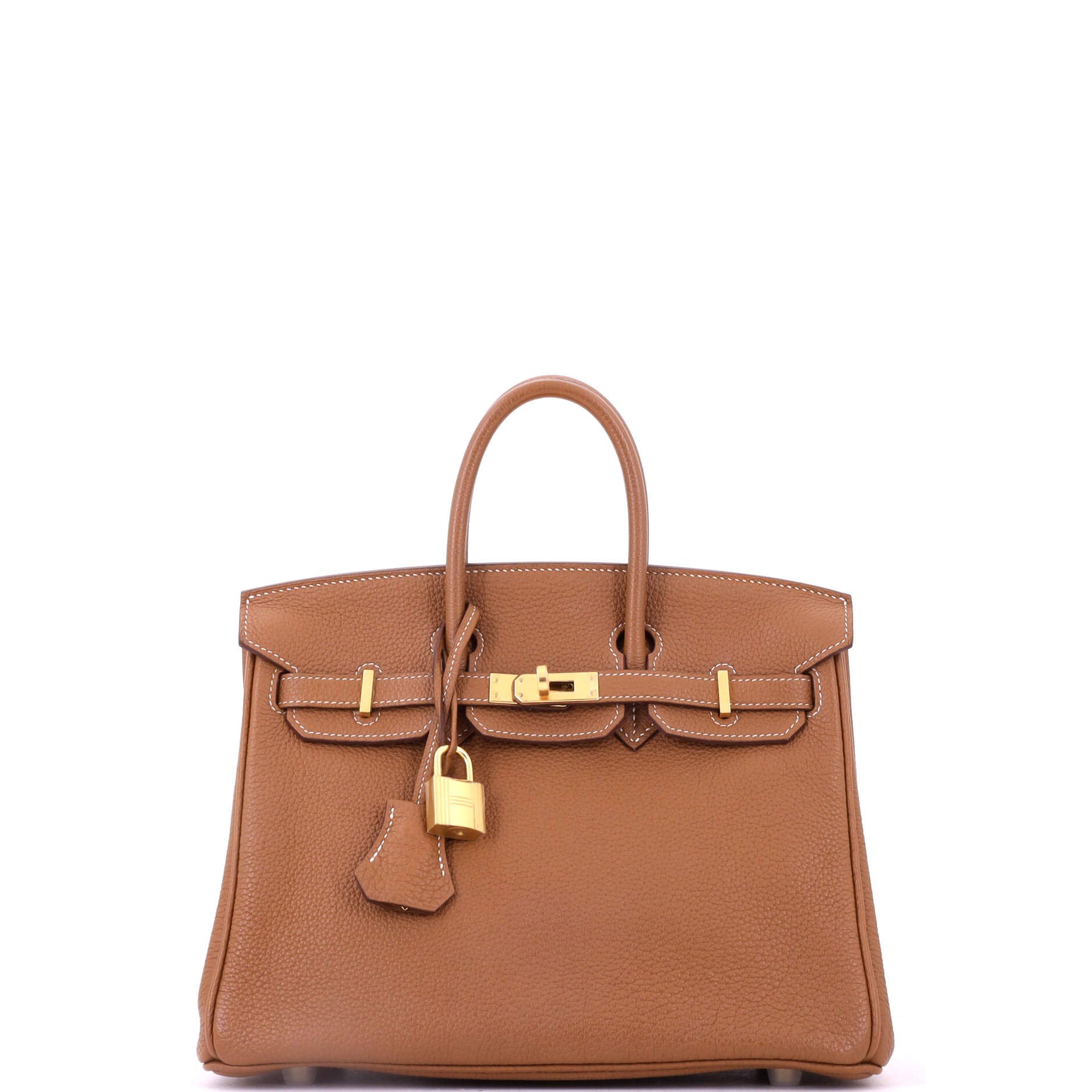 Hermes Birkin Handbag Gold Togo with Gold Hardware 25