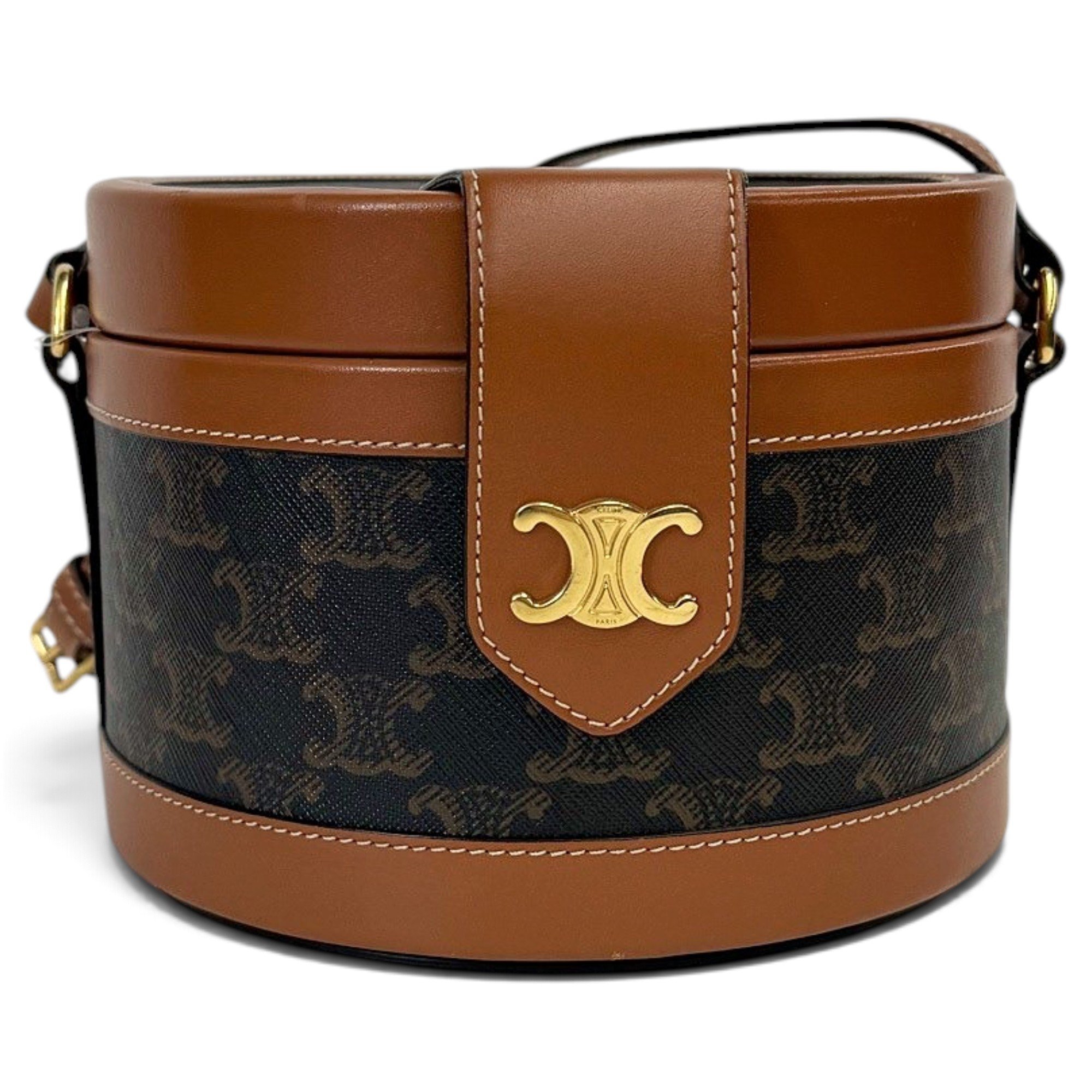 Tambour leather handbag