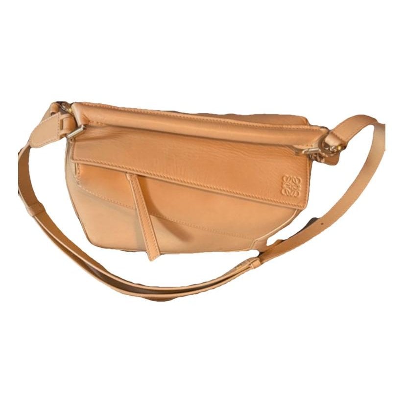Puzzle leather handbag