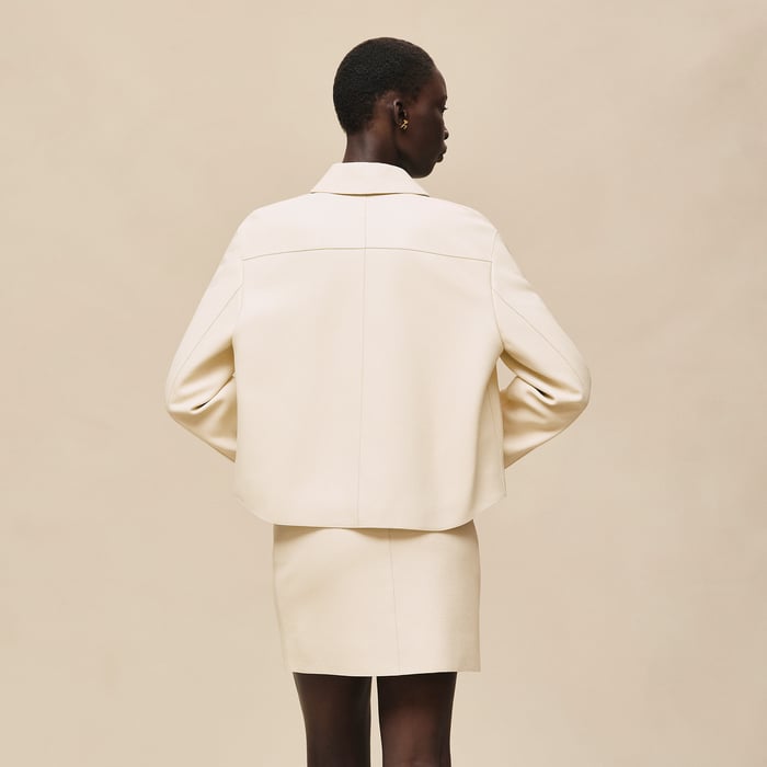 Beige Sable Washed Deerskin Jacket