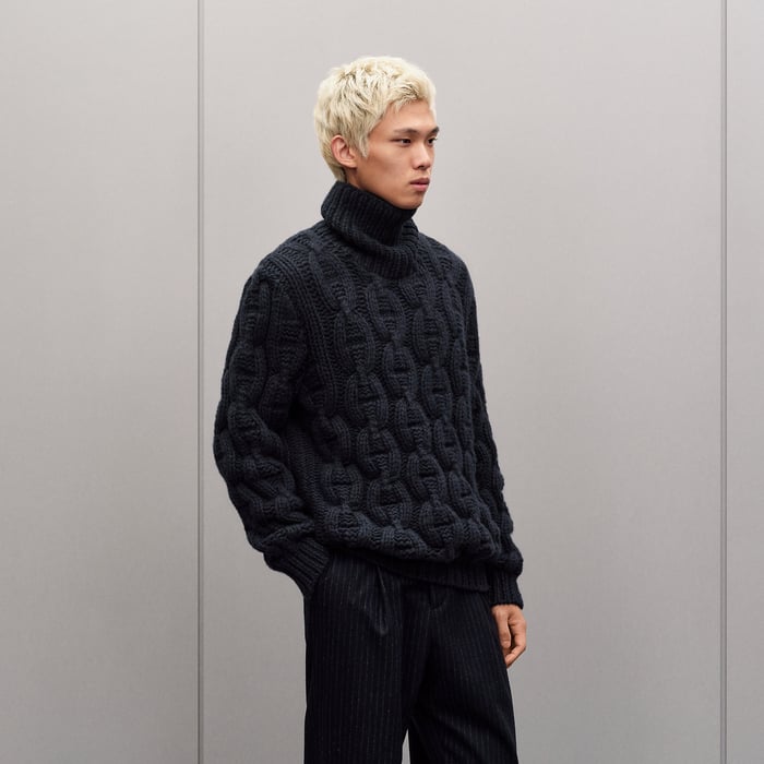 Marine "Chaine d'Ancre d'Hiver" Turtleneck Sweater