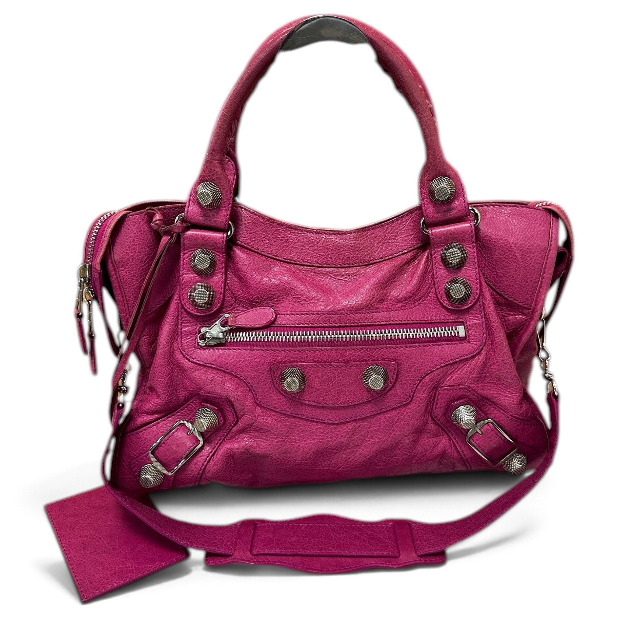 City leather handbag