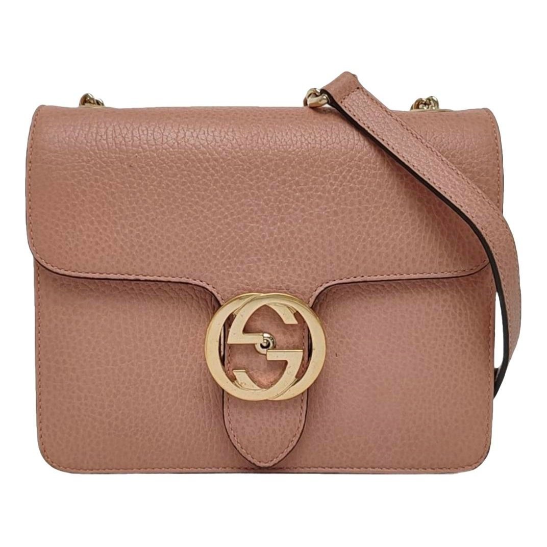 Interlocking leather handbag