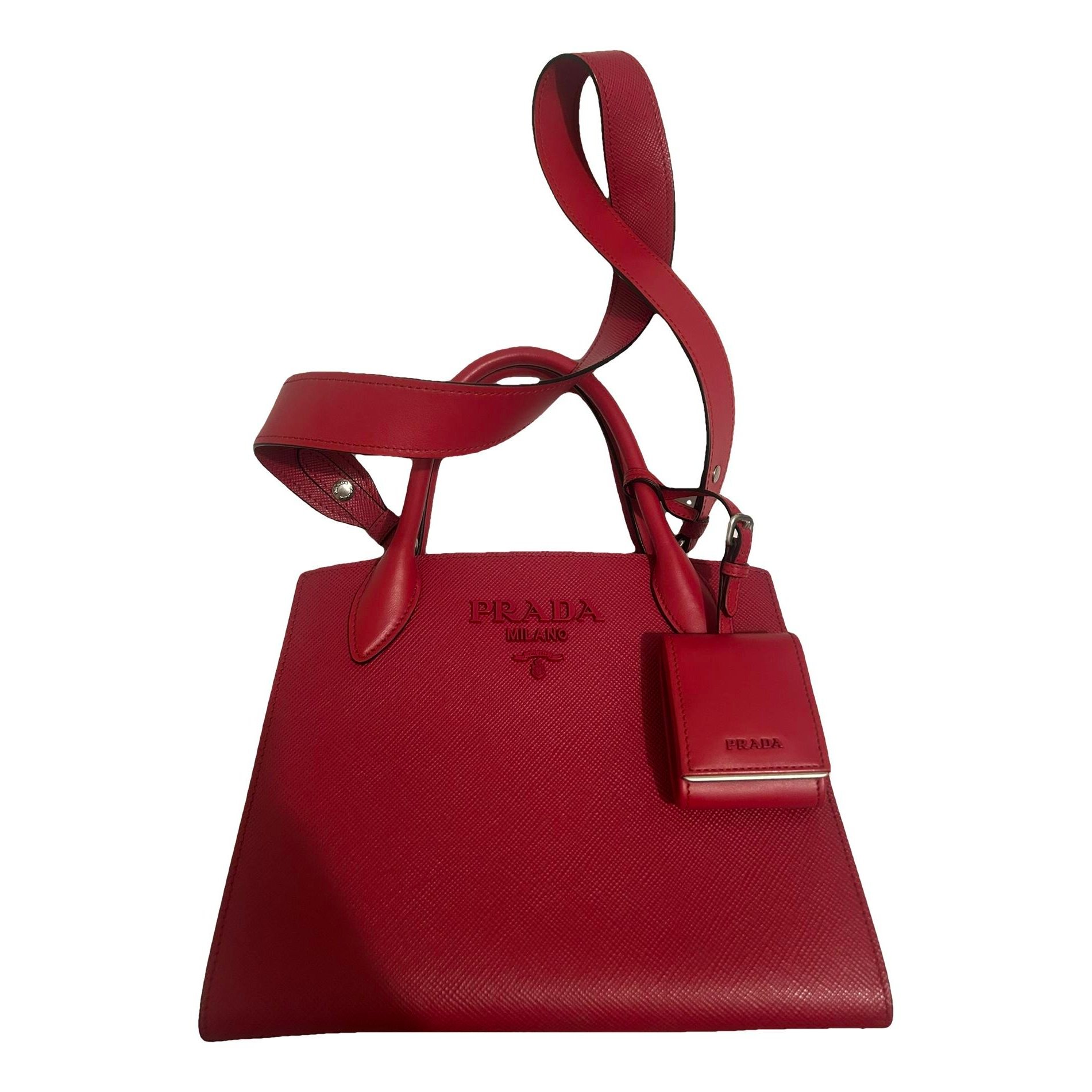 Monochrome leather handbag