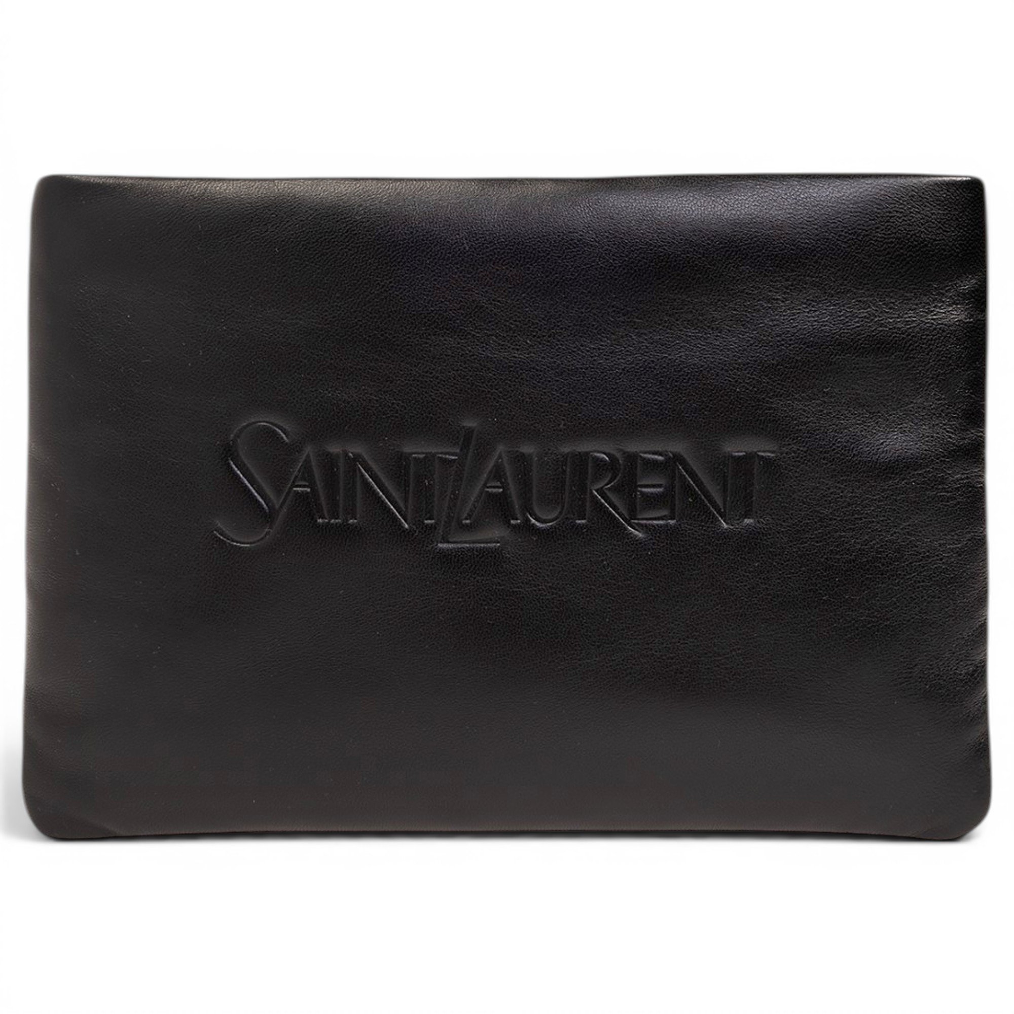 Leather clutch bag