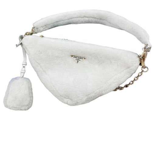 Triangle wool handbag