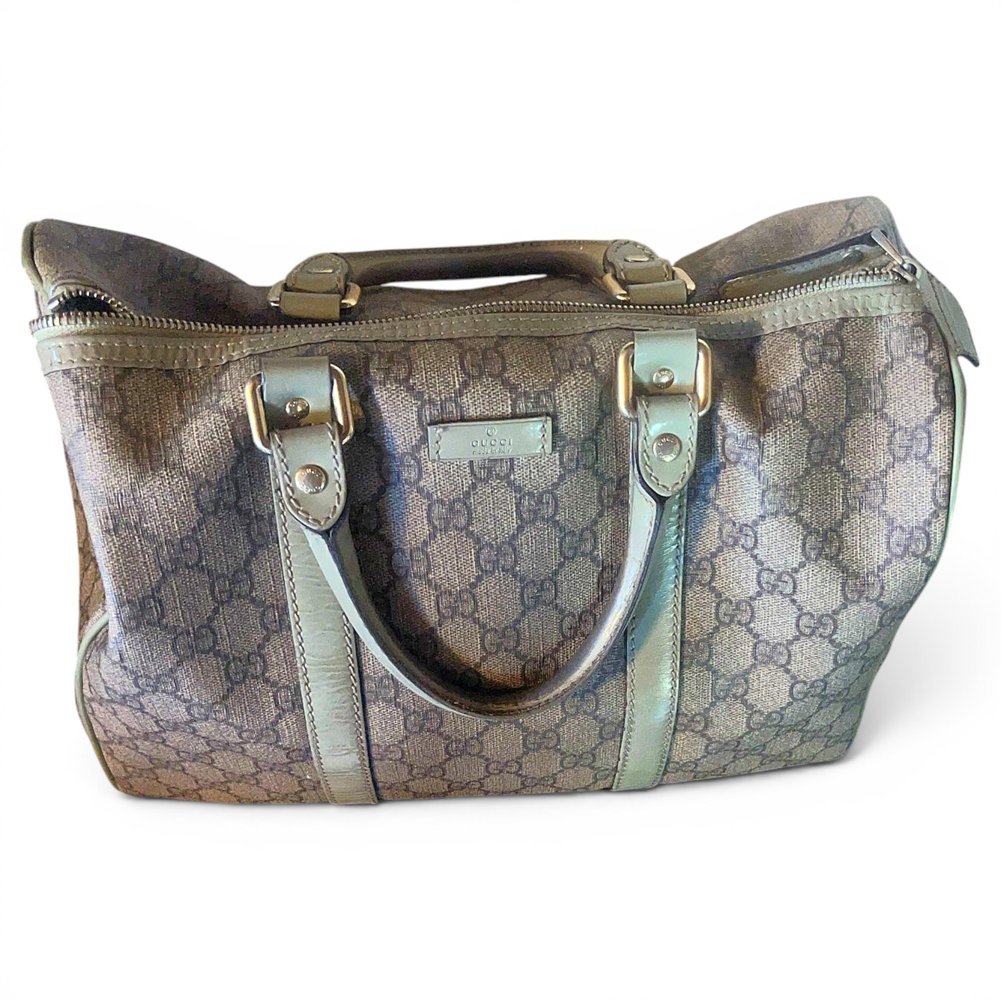Boston leather bowling bag