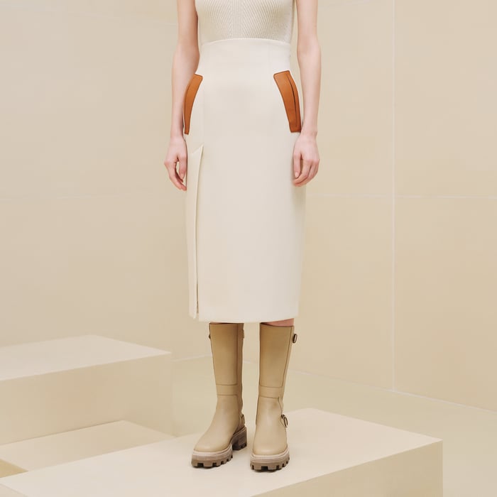 Blanc Naturel High-waisted Pencil Skirt