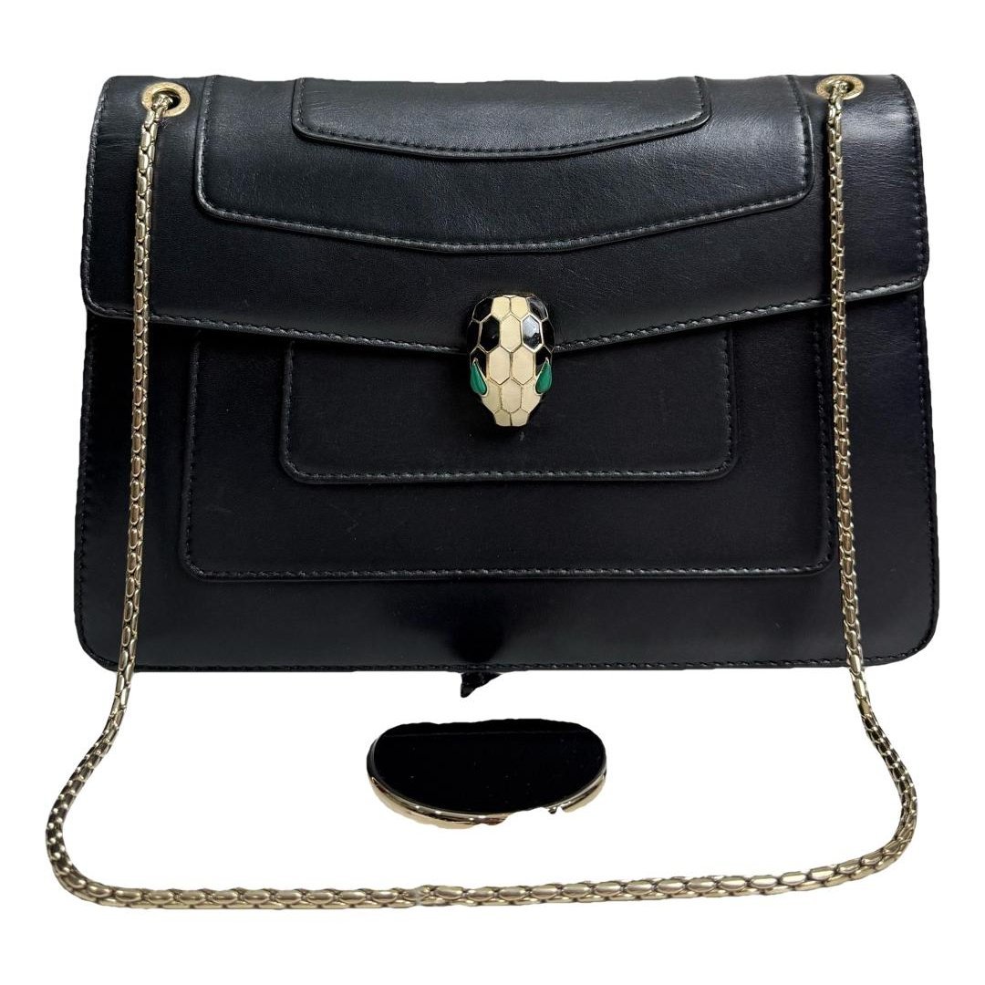 Serpenti leather handbag