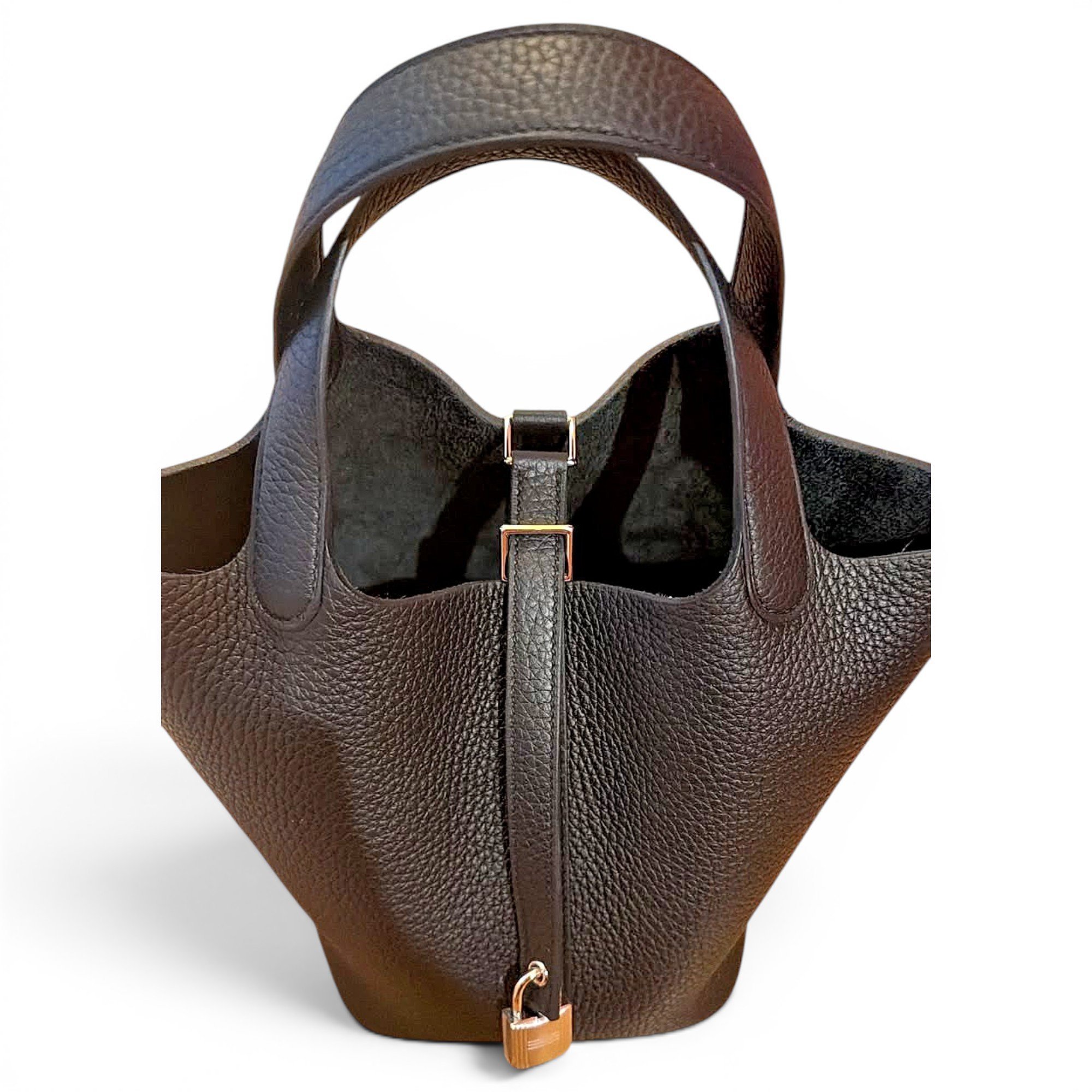 Picotin leather tote