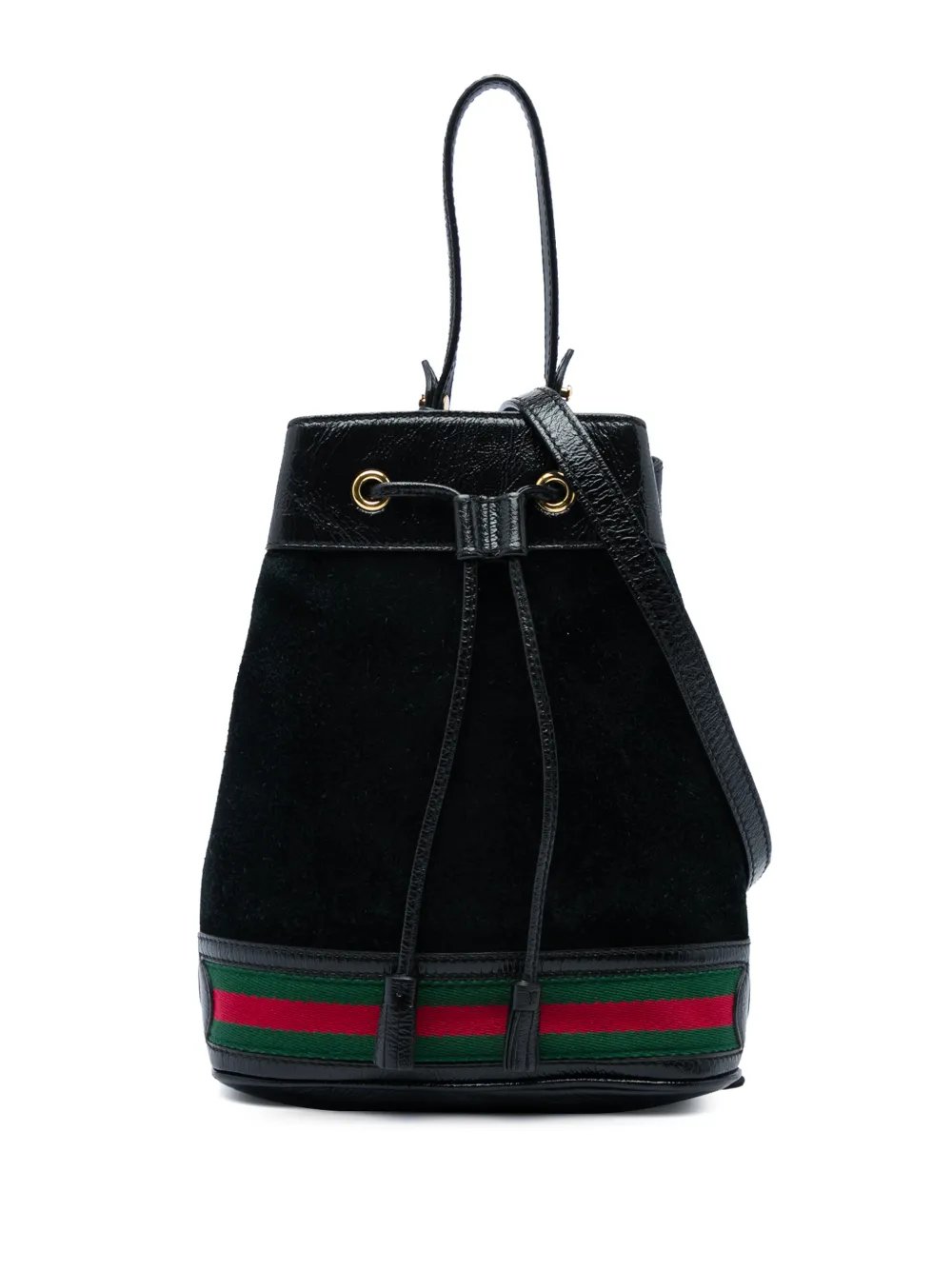 2016-2026 Small Suede Web Ophidia Bucket Bag satchel
