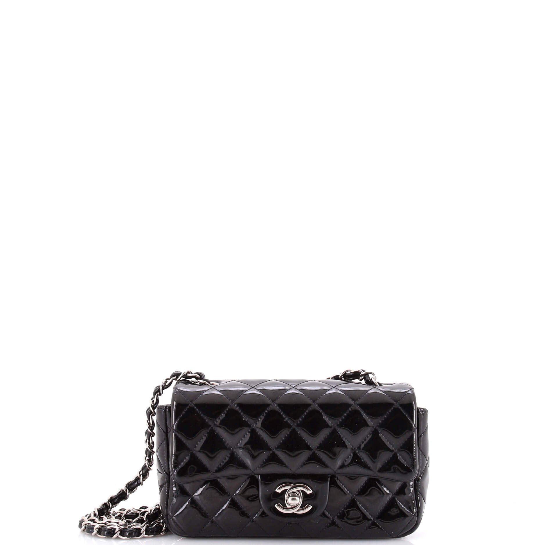 Classic Single Flap Bag Quilted Patent Mini