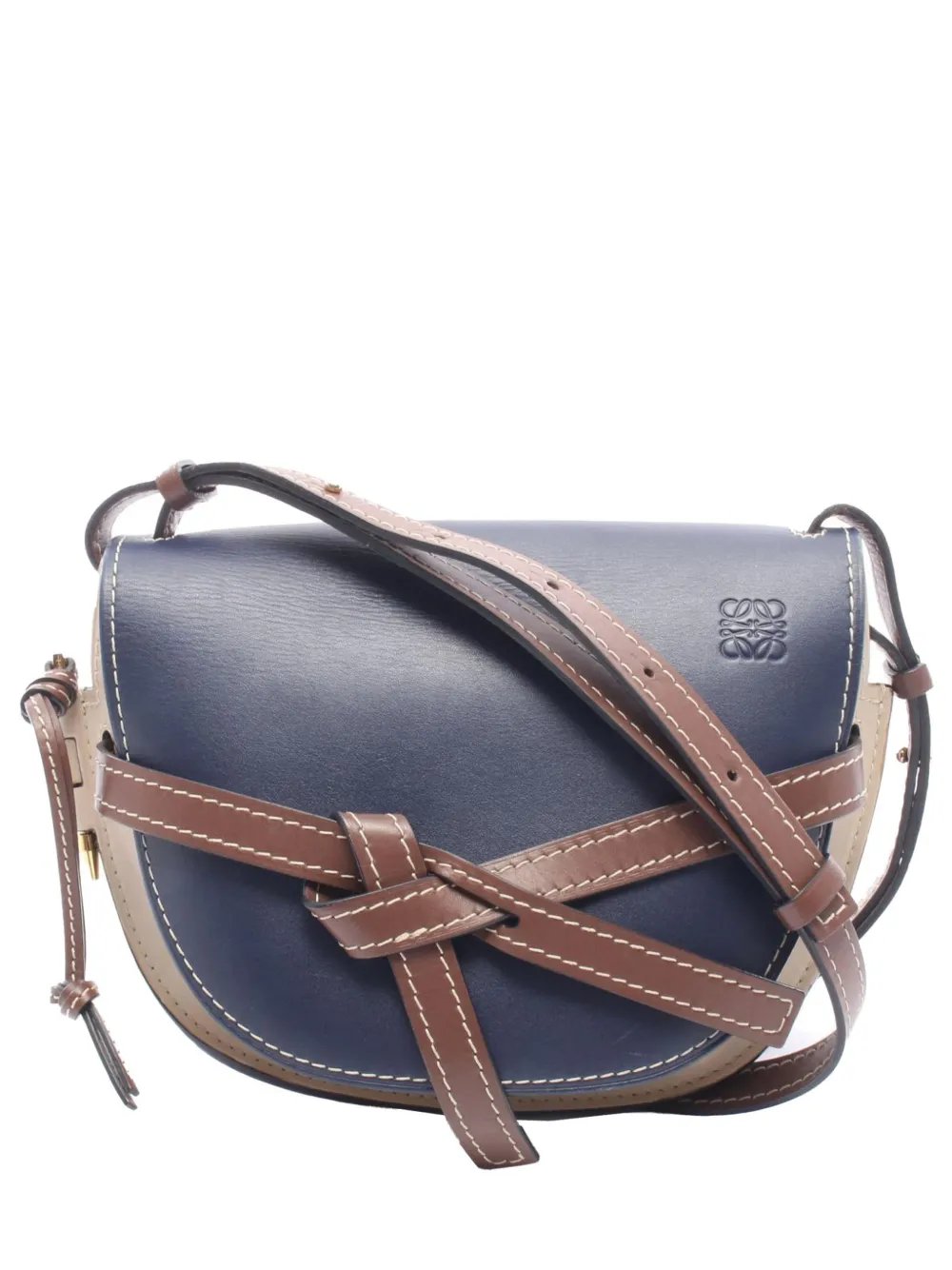2010-2026 Small Tricolor Leather Gate crossbody bag