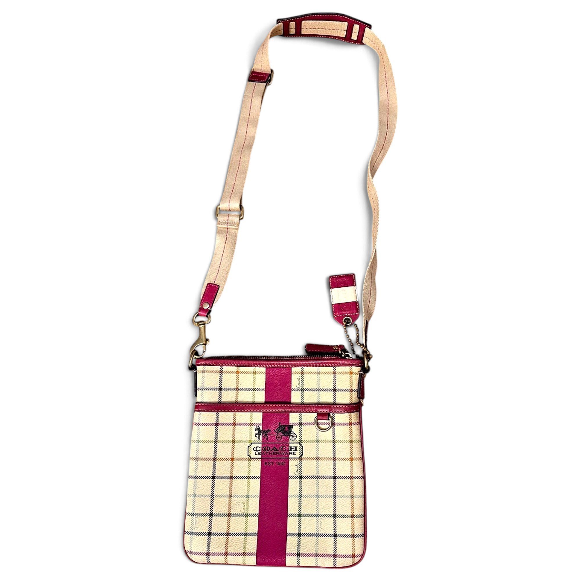 Canvas Courier Crossbody leather crossbody bag