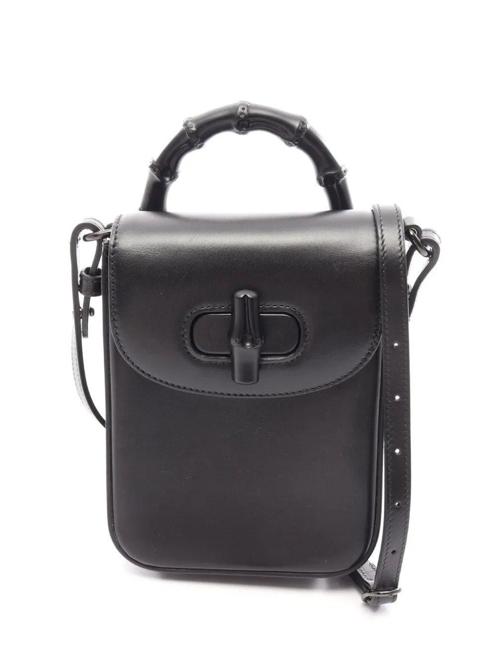 2016-2026 Mini Calfskin Bamboo Top Handle Bag satchel