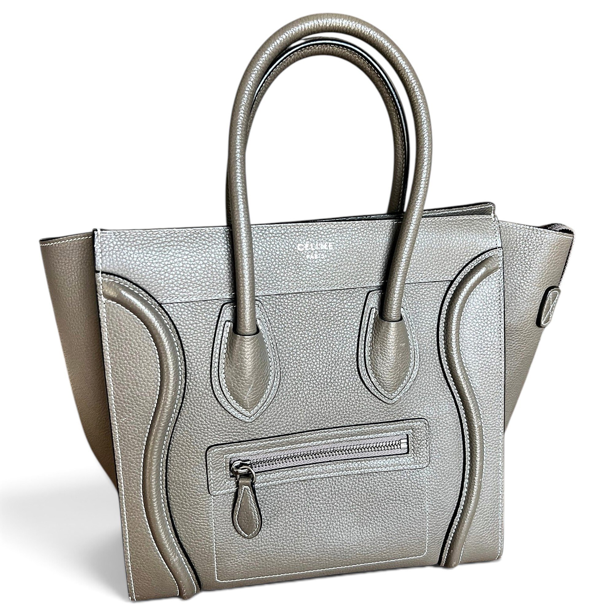 Luggage patent leather handbag