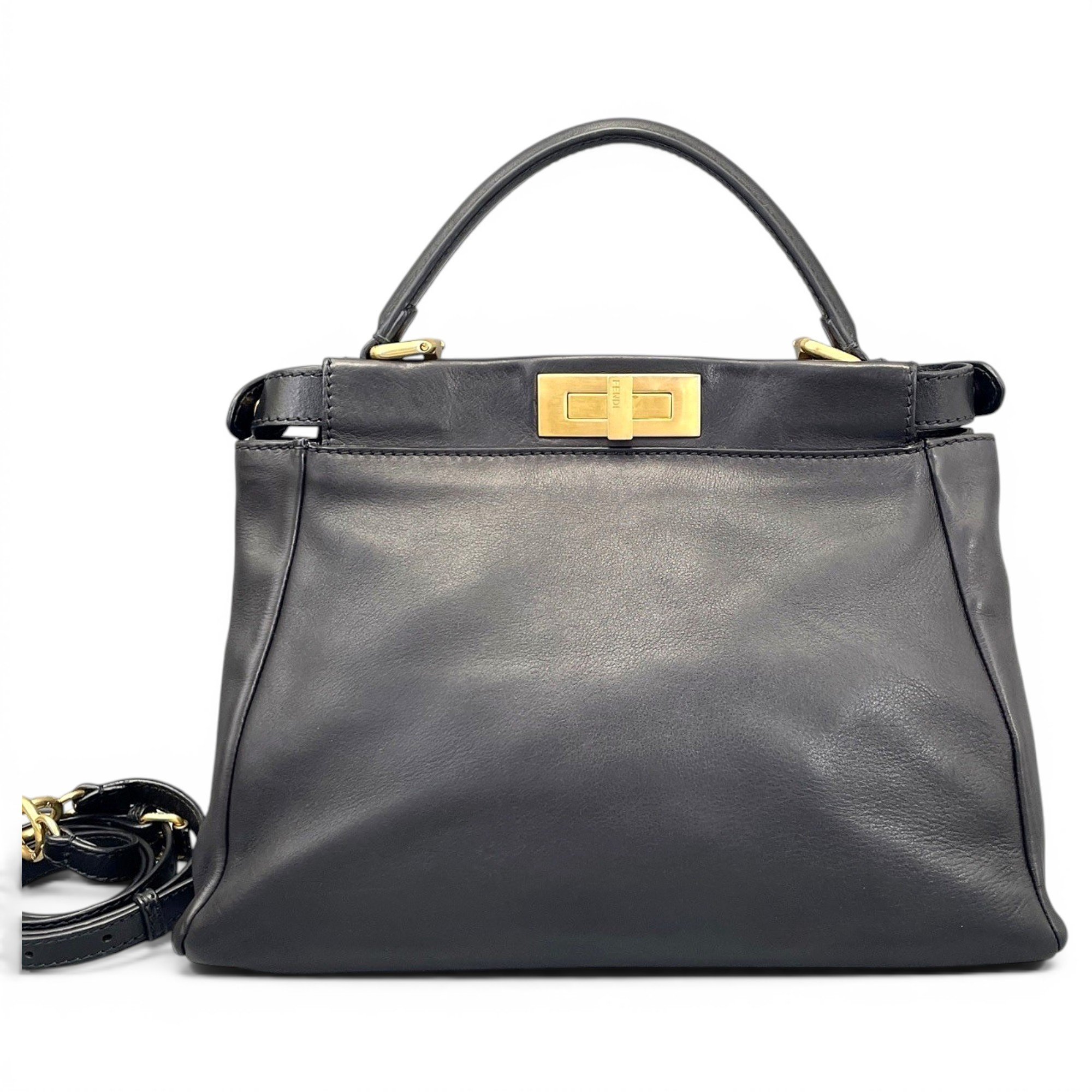 Peekaboo leather handbag