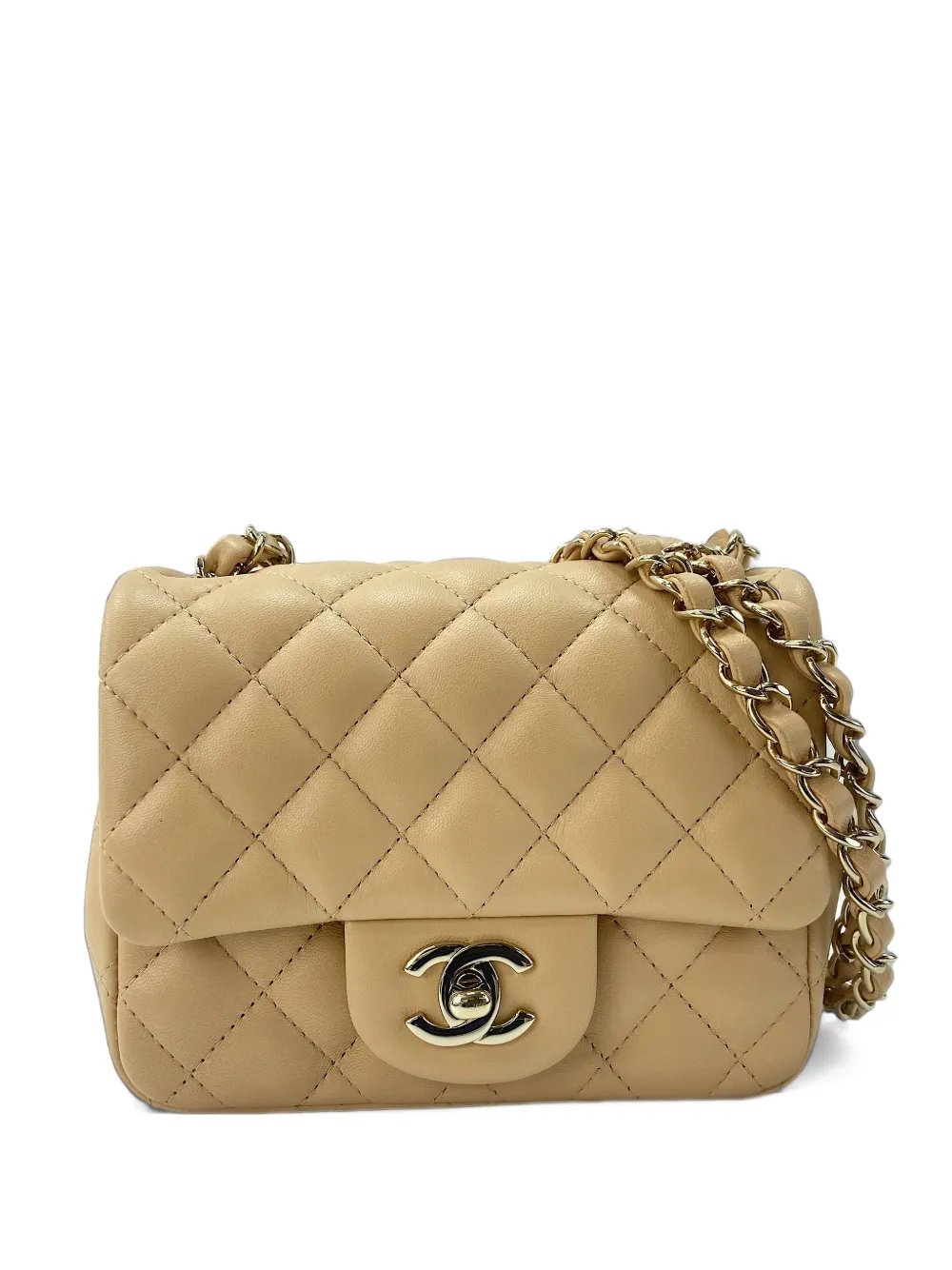quilted CC turn-lock shoulder bag