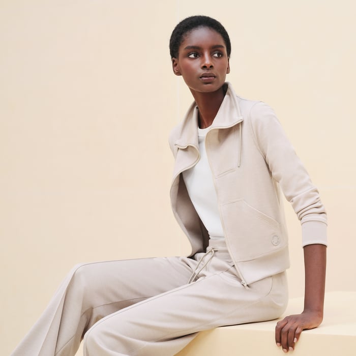 Beige Glaise Zipped Jacket