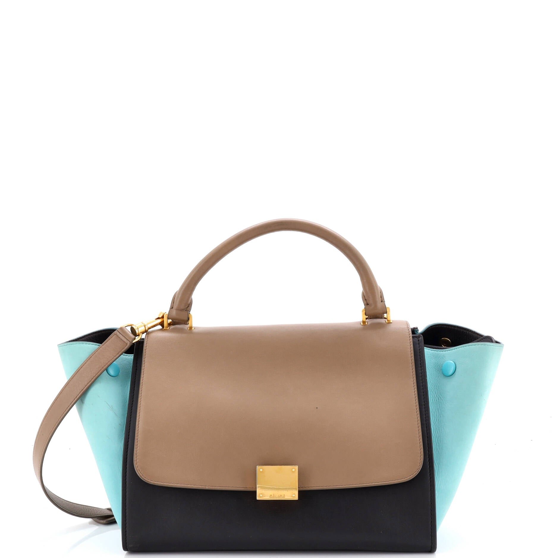 Tricolor Trapeze Bag Leather Small