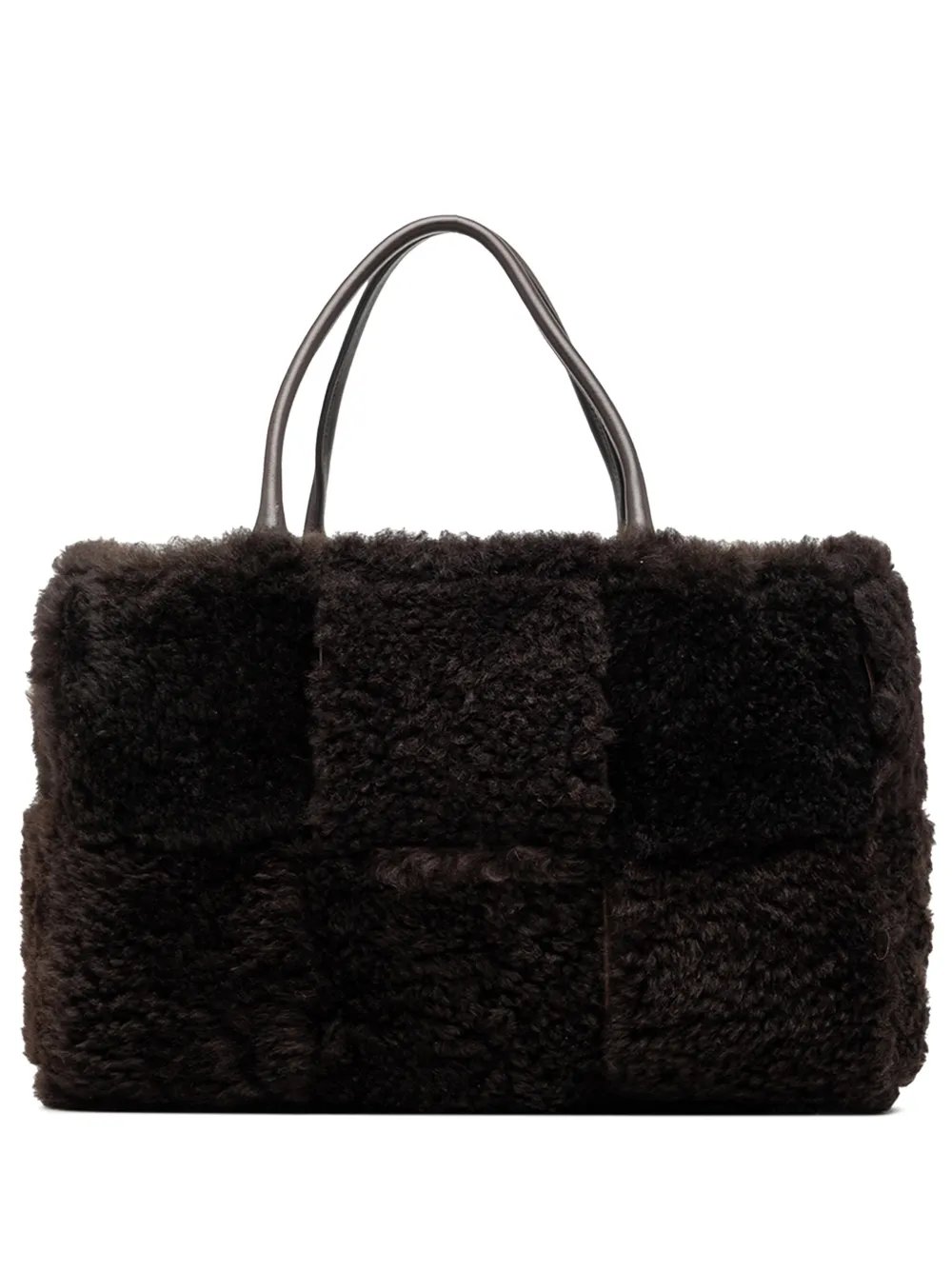 Bottega Veneta 2012-2026 Small Shearling Intrecciato Arco tote bag
