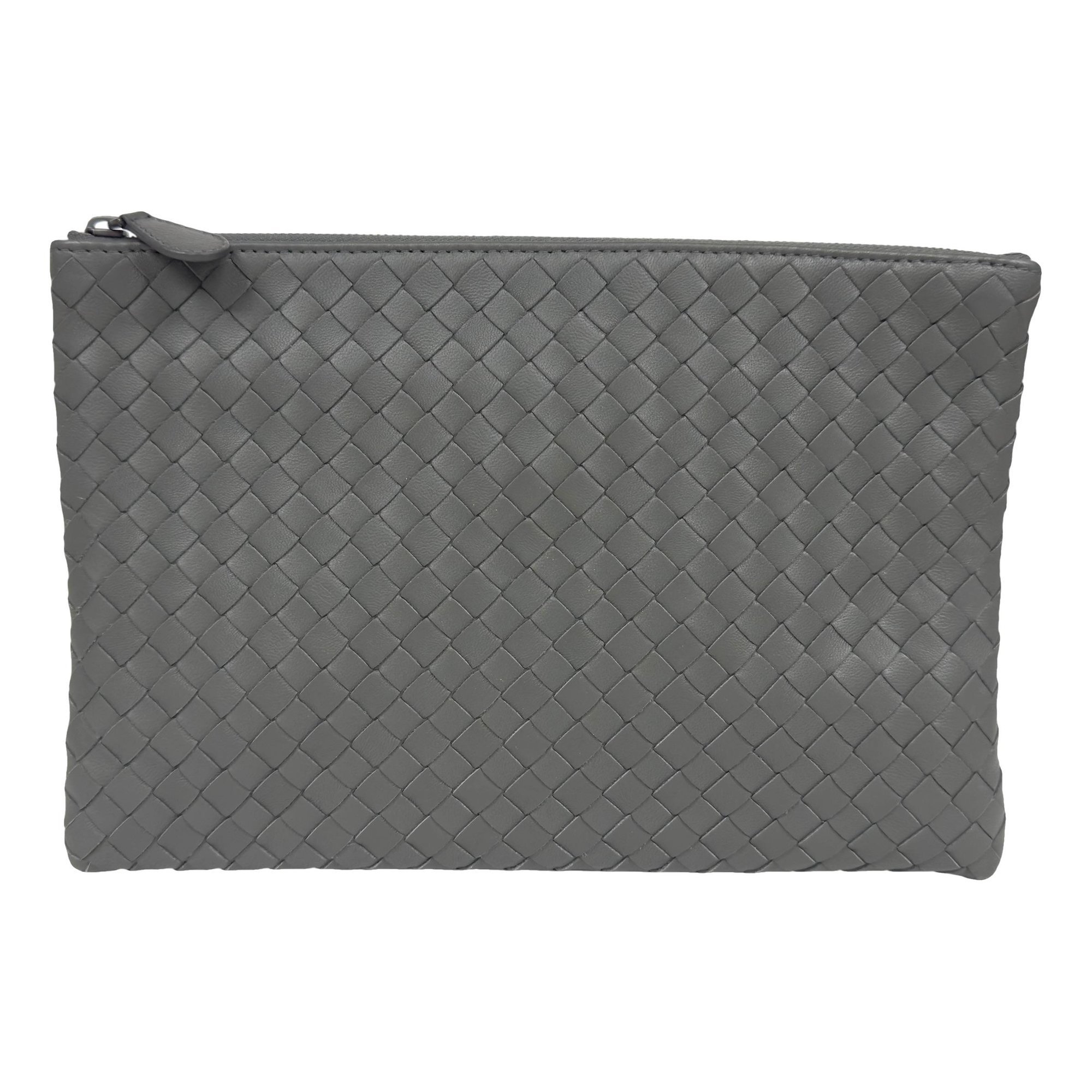 Leather clutch bag