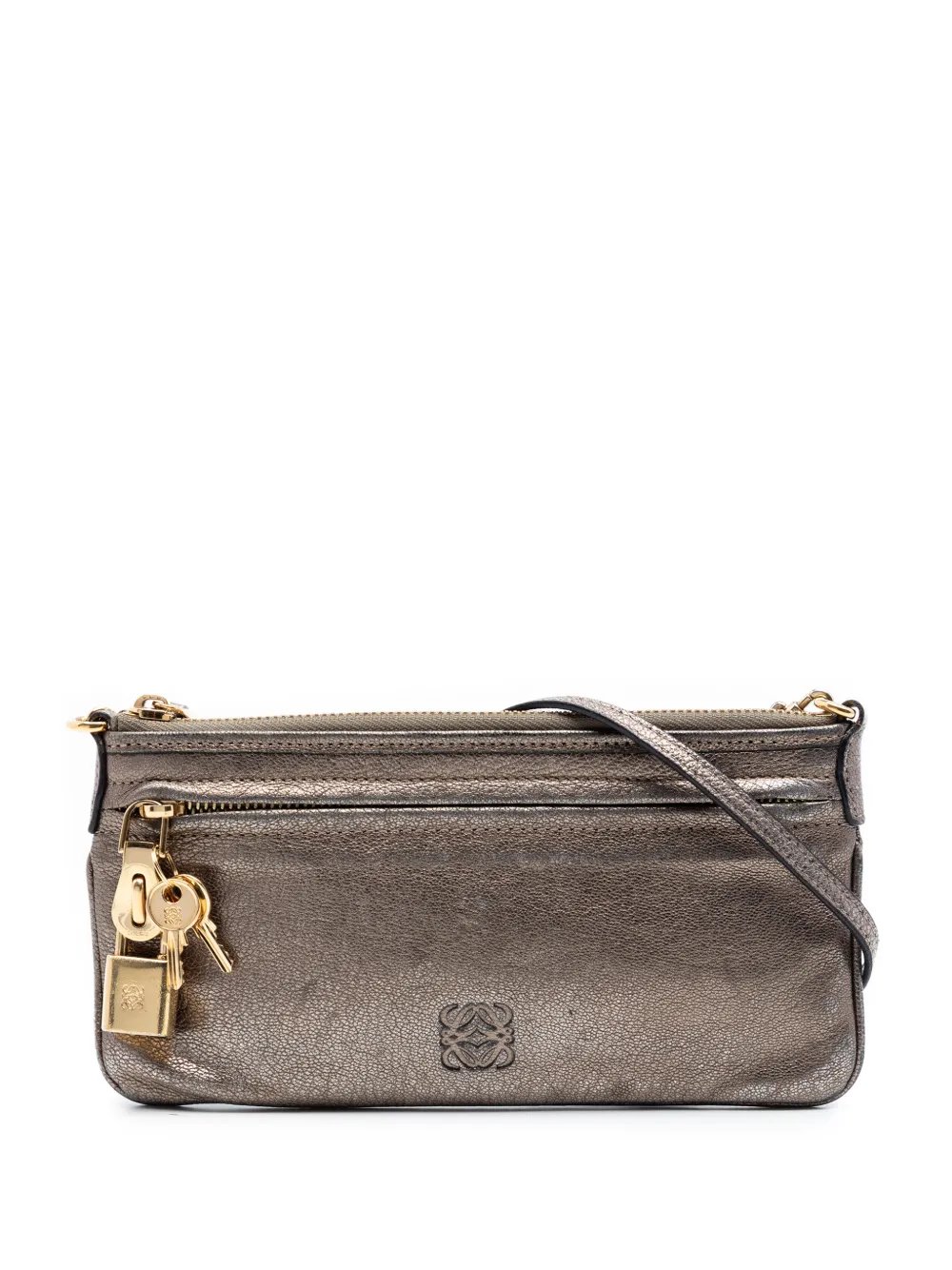 2010 Metallic Leather Anagram crossbody bag