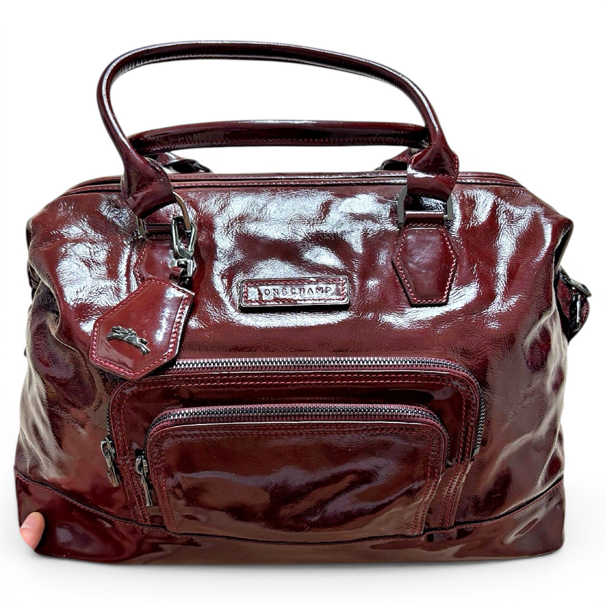 Kate Moss patent leather handbag
