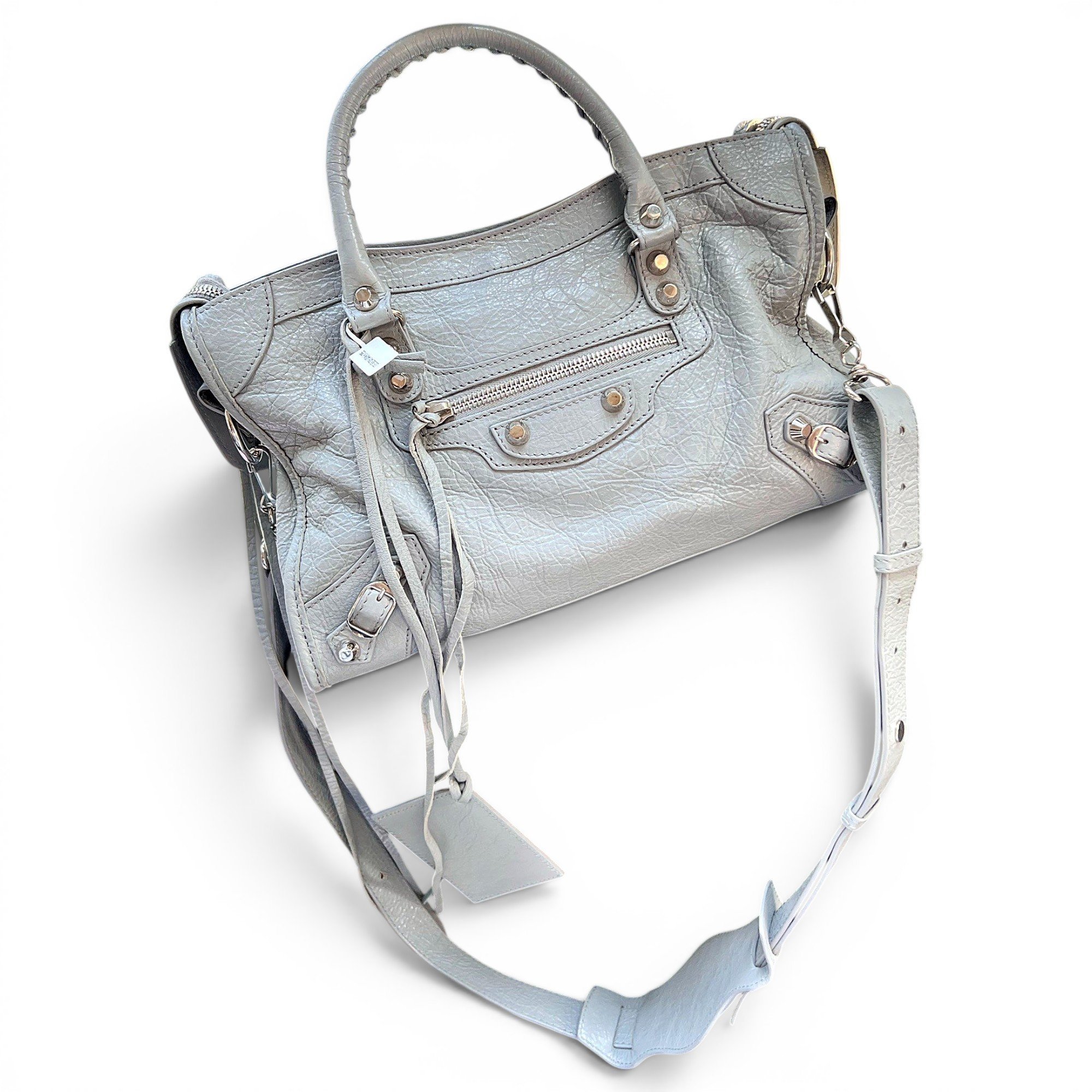 City leather handbag