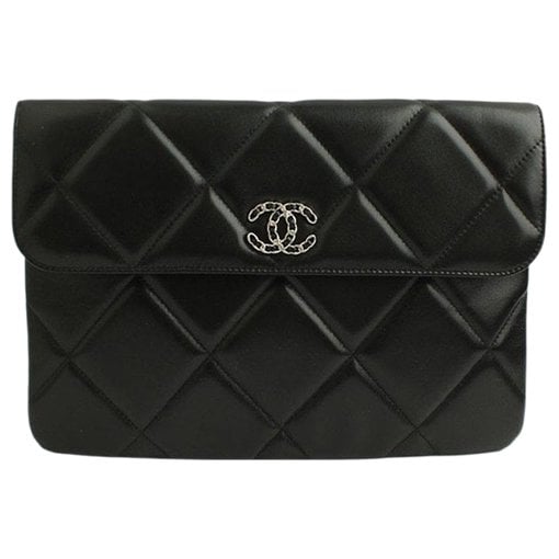 Leather clutch bag