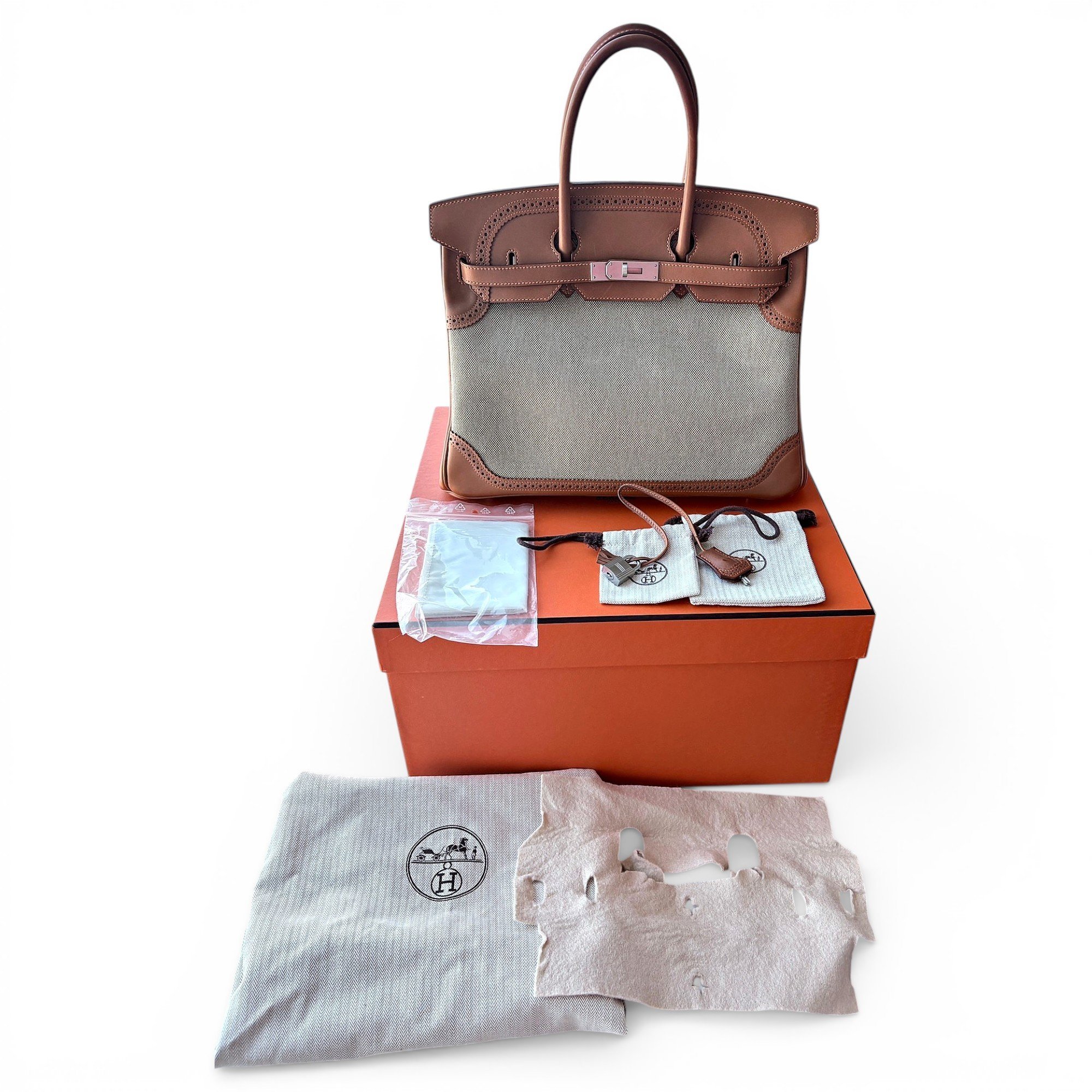 Hermes Birkin 35 Handbag Barenia Leather
