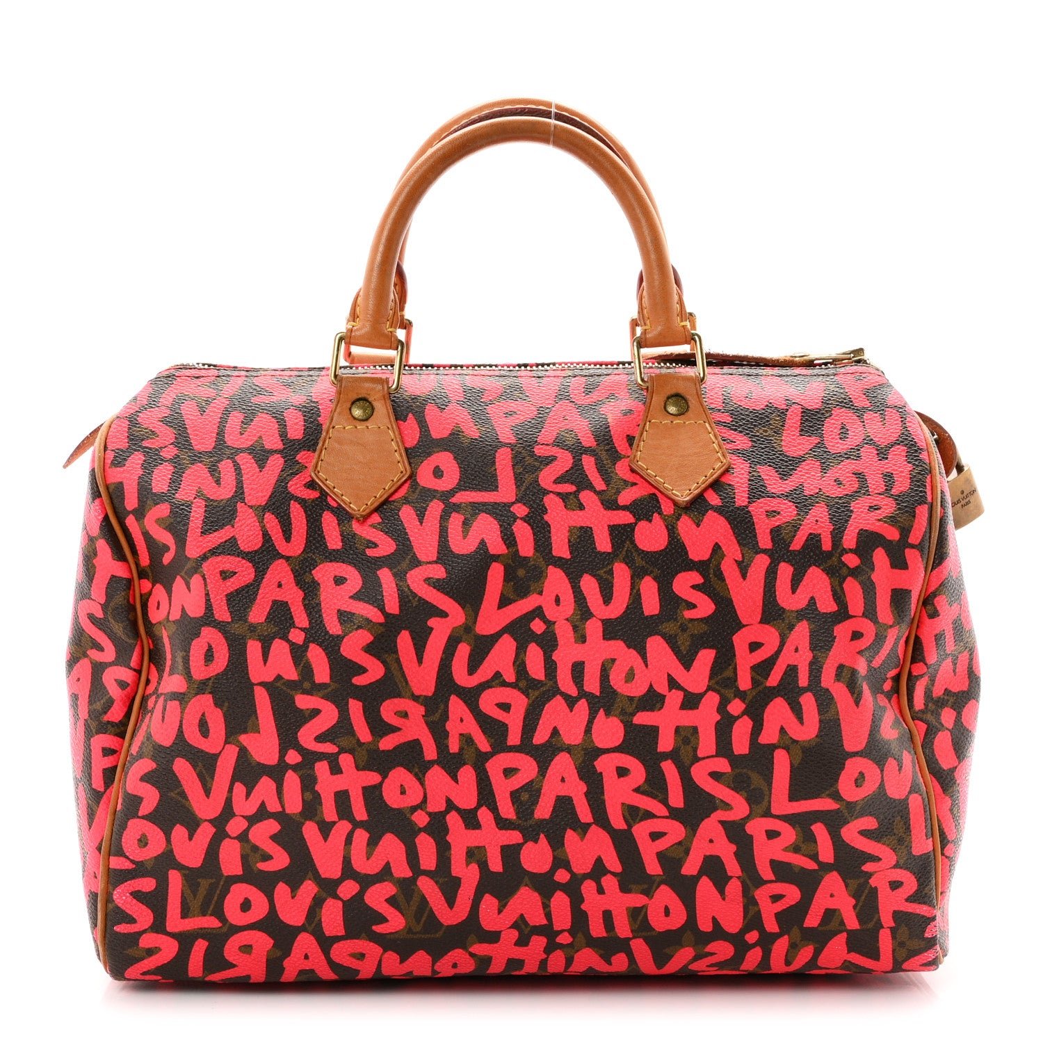 Louis Vuitton Monogram Graffiti Speedy 30 Fuchsia